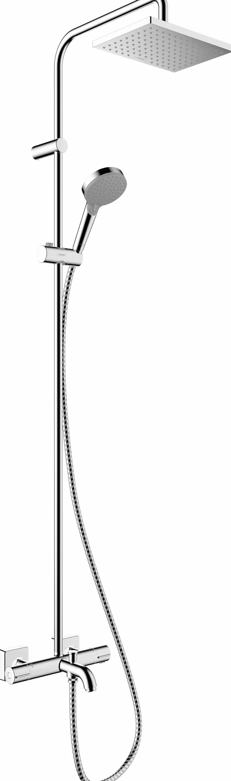 Hansgrohe Vernis Shape Zestaw Prysznicowy Srebrny 51,2 x 27,6 x 143 cm