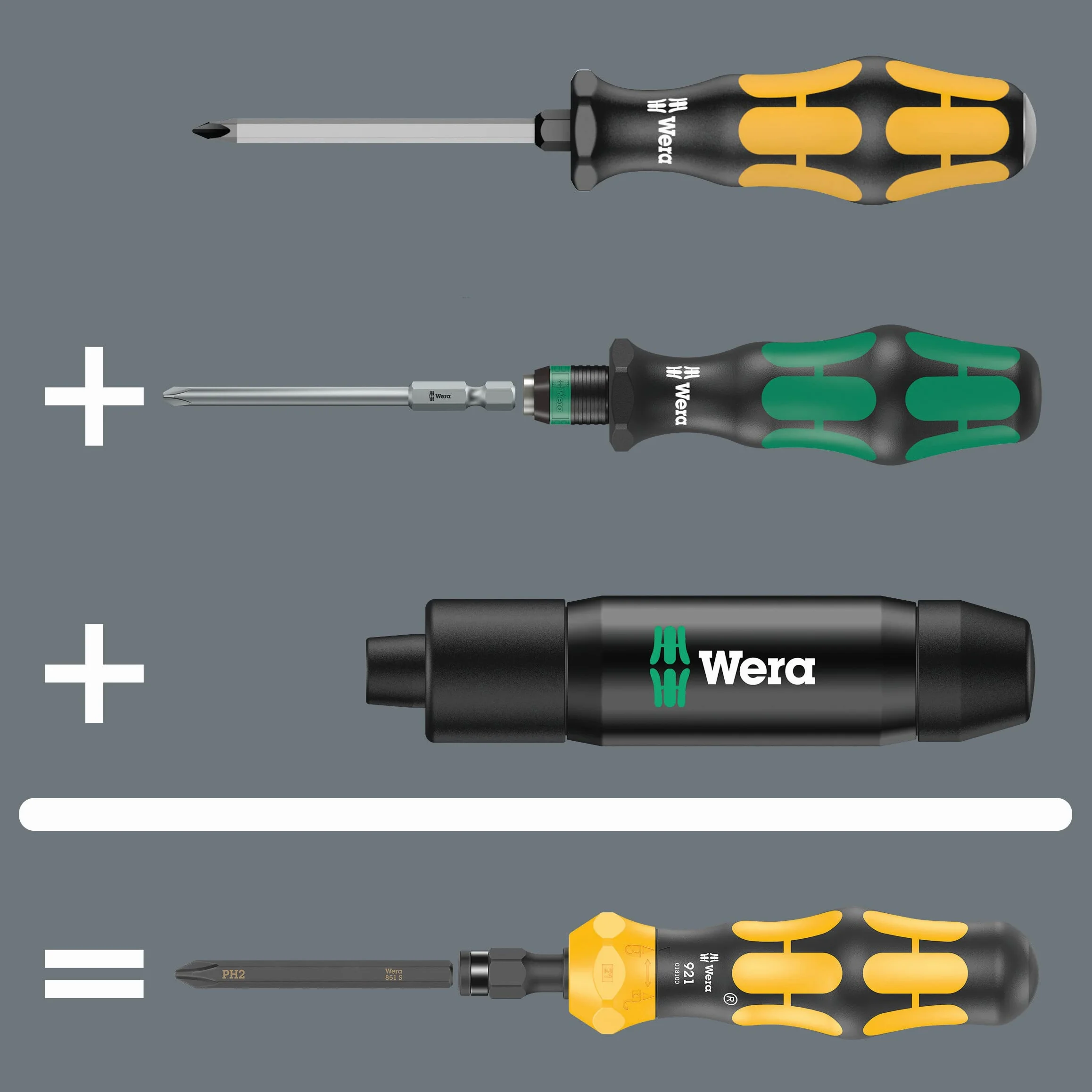 Wera ‎05018110001 Zestaw Wkrętaków, Czarny/Żółty, 19 części