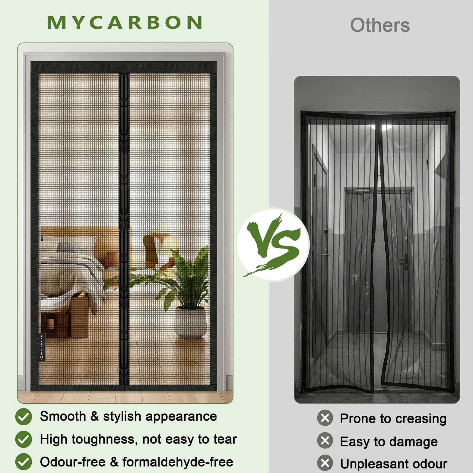 MYCARBON Magnetyczna moskitiera na drzwi 80x220cm