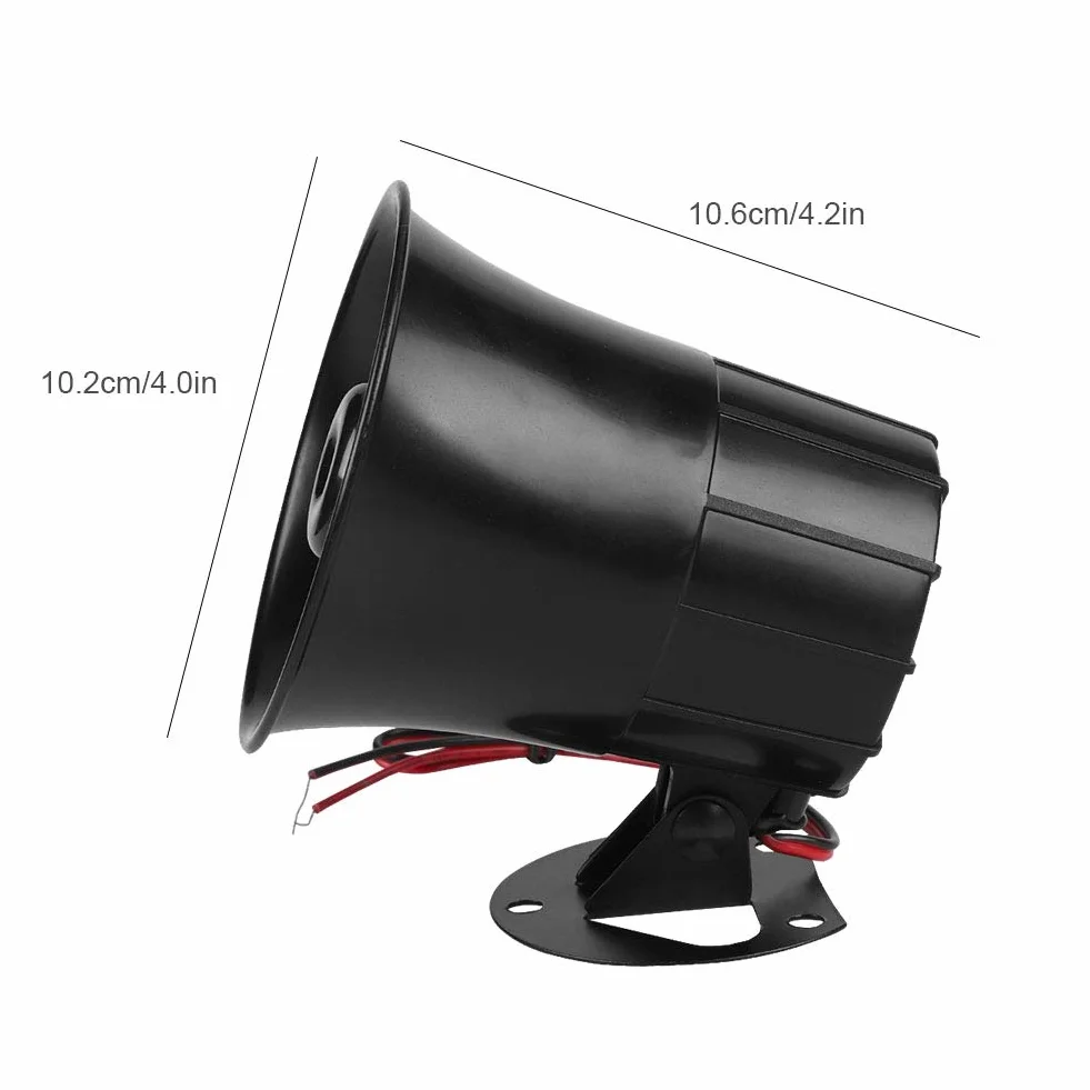 Horn Alarm, 110dB DC Draht lauter Horn Alarm, Sirene Lautsprecher Einbruchmeldeanlage für die Sicherheit im Freien