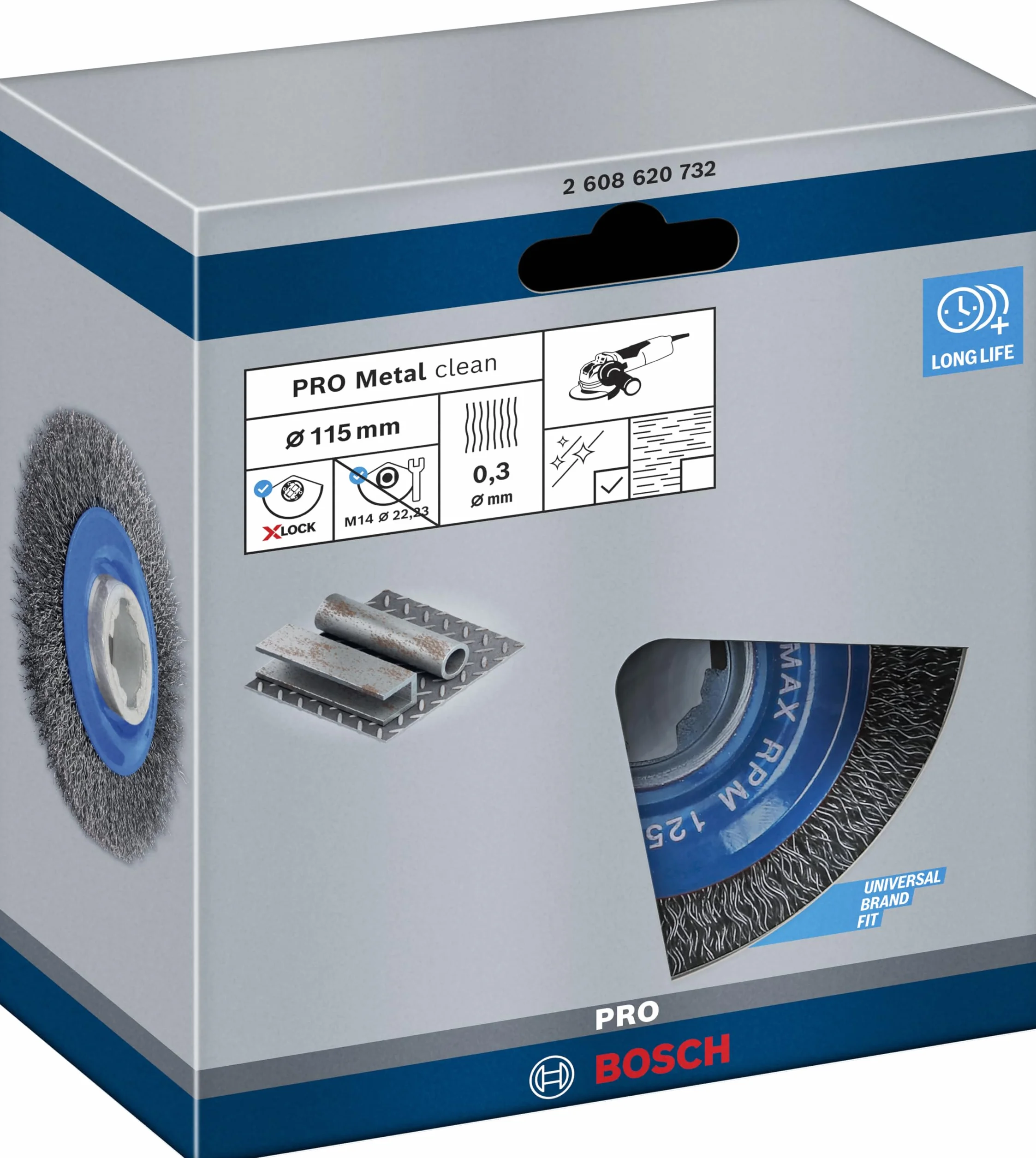 Bosch Tarcza Druciana 115 mm 0.3 mm Srebrny Czerwony