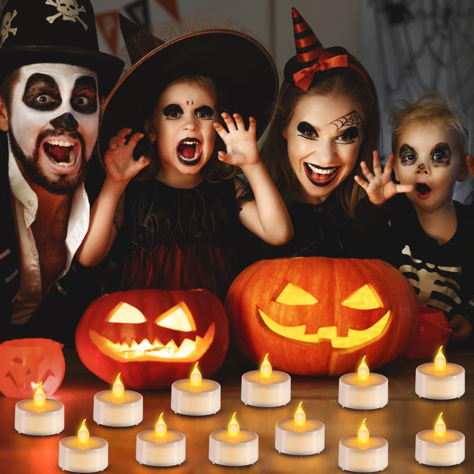 cimetech 12PC Led Tea Lights z timerem, elektryczne migoczące świece ledowe na baterie z pilotem zdalnego sterowania do domu, pokoju, stołu, Halloween, dekoracji świątecznych
