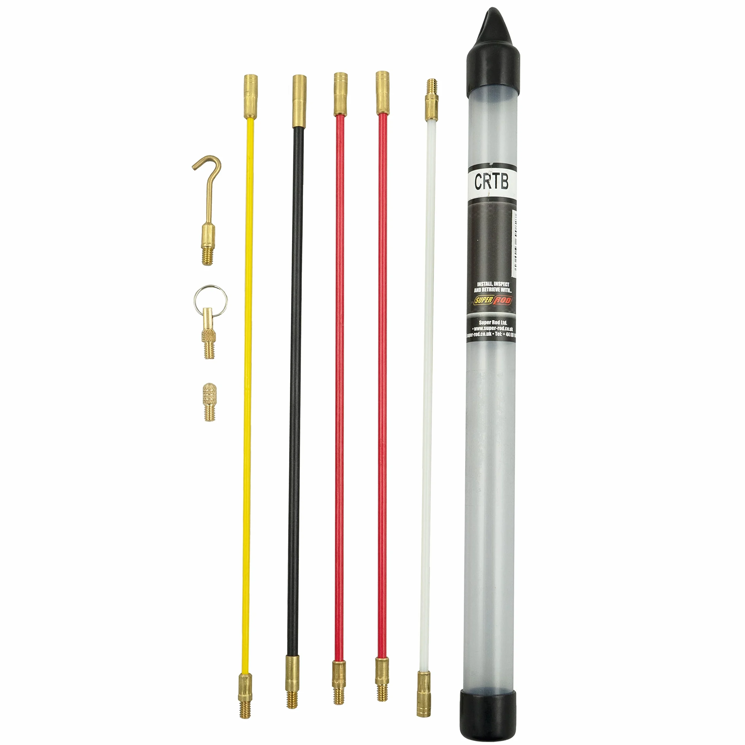 Zestaw narzędzi Super Rod CRTB zawiera zestaw instalacyjny kabli 1,3 m 1,3 m z 3 końcówkami do obsługi kabli