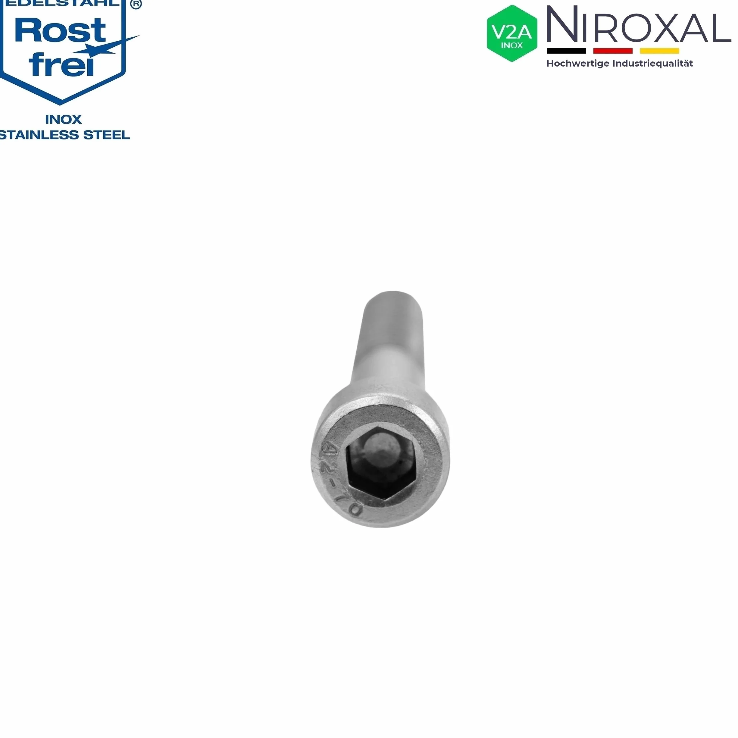 Śruba cylindryczna ze stali nierdzewnej V2A M4 x 60 mm, 25 sztuk