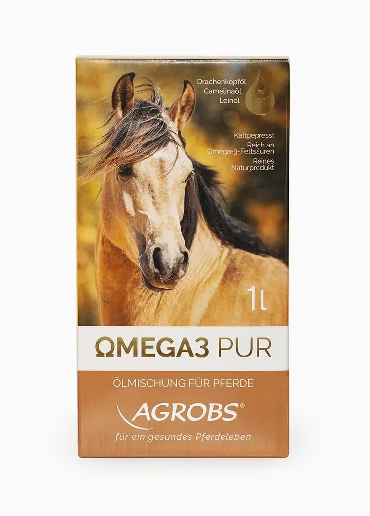 Agrobs OMEGA3 PUR mieszanka oleju dla koni dwupak butelka 2 x 1 l