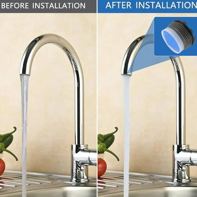 18,5 mm Aerator do kranu 10 sztuk filtrów do zlewu Aerator z 2 przyciskami do aeratora oszczędzania wody filtr przeciwbryzgowy do kranu do łazienki kuchni