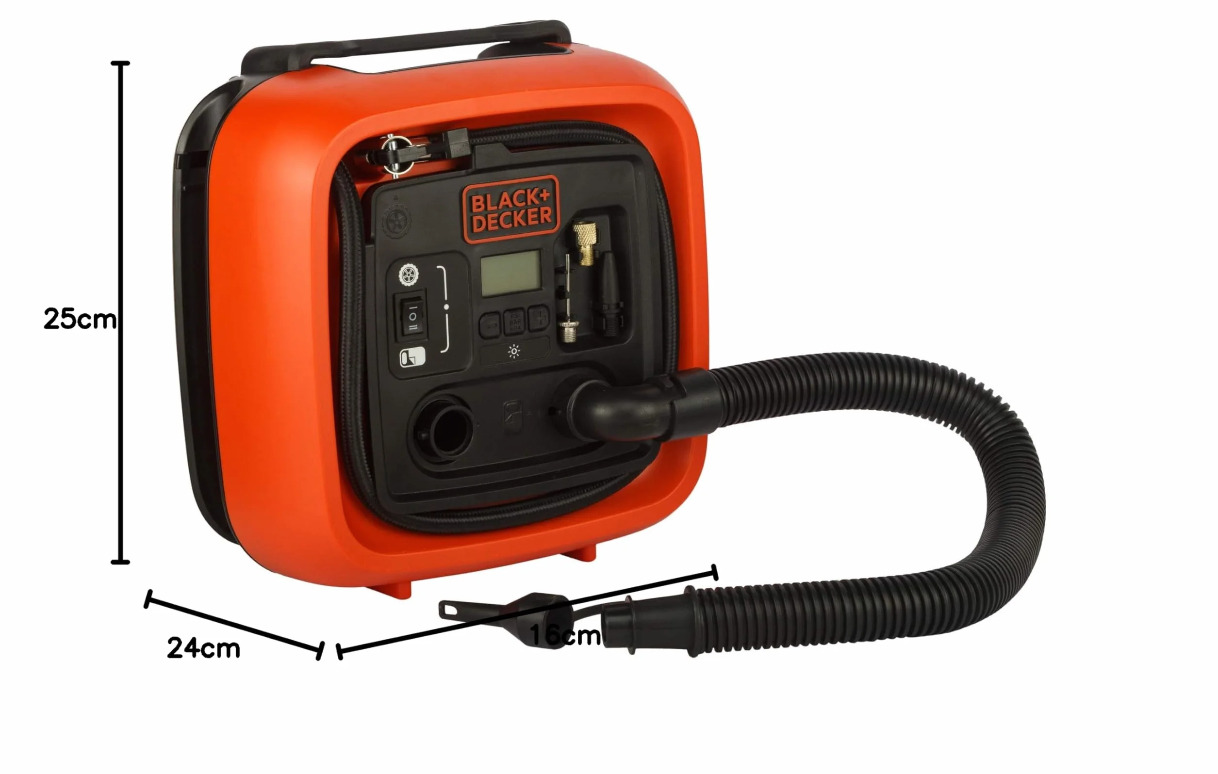 Black & Decker, Kompresor-sprężarka, zasilanie poprzez złącze 12V, 11 Bar, ASI400-XJ