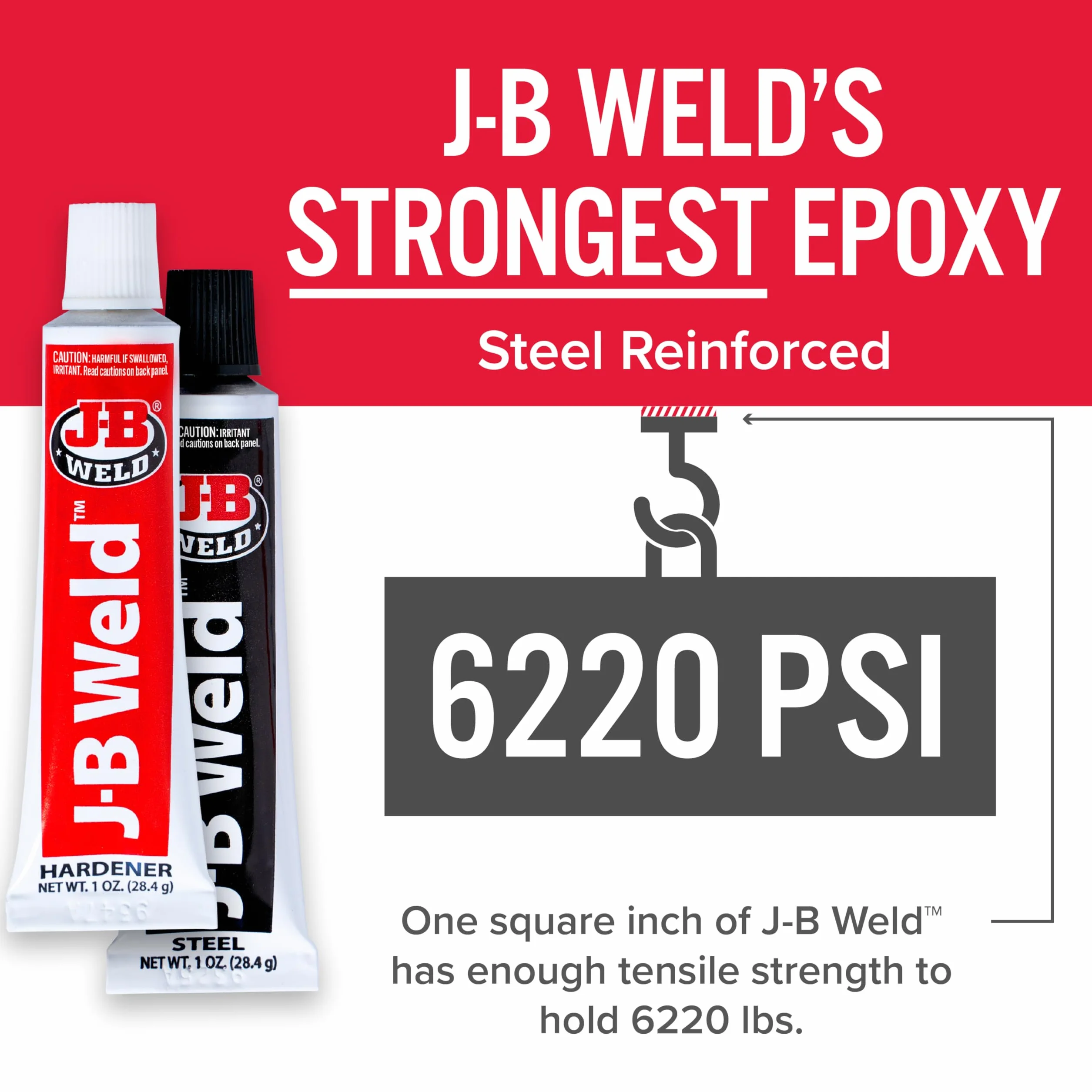 JB Weld Original Cold-Weld 8265-SUK stal wzmocniona żywicą epoksydową - ciemnoszara (opakowanie może się różnić)