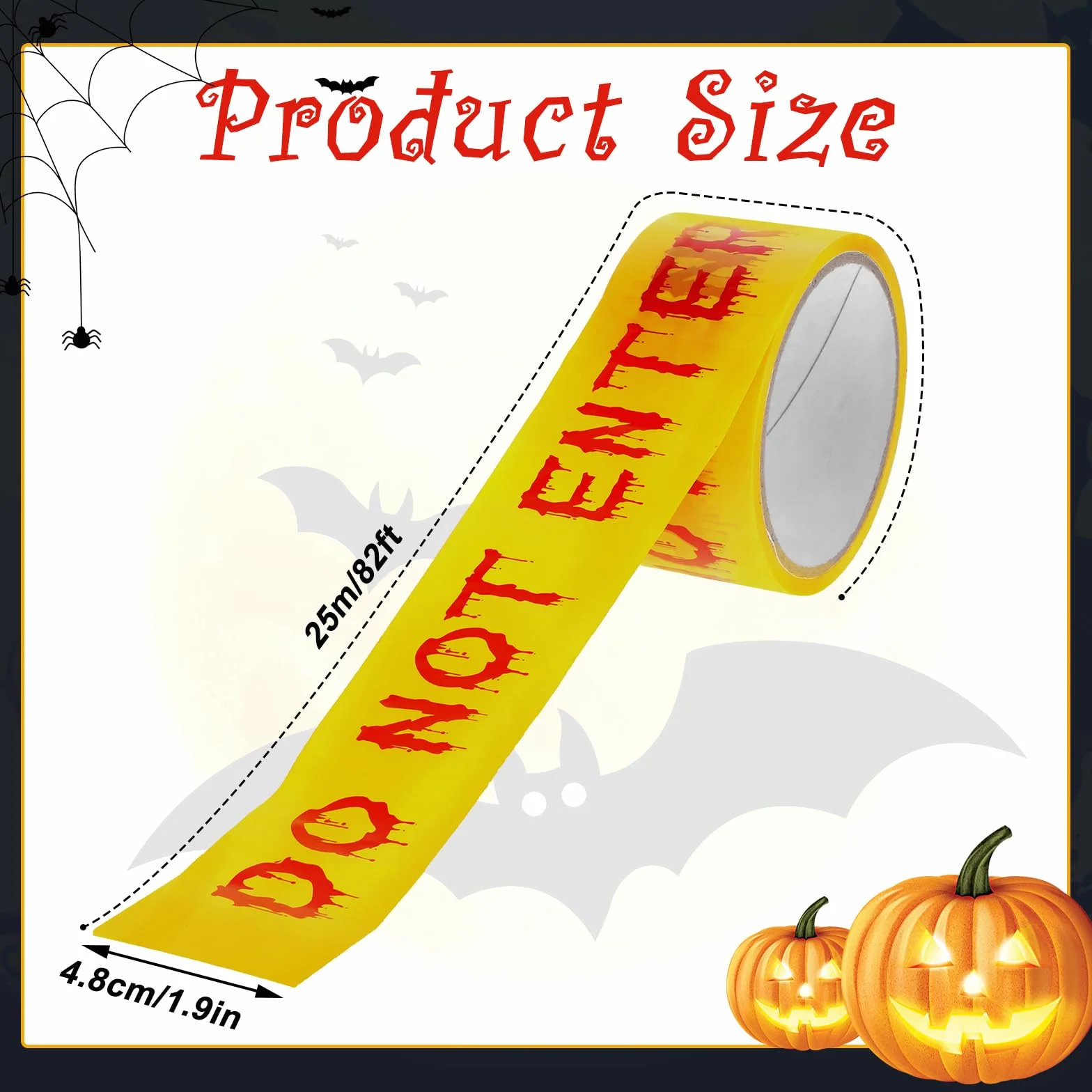 Amabro Taśma ostrzegawcza Halloween 4,8 cm x 25 m nie wchodź