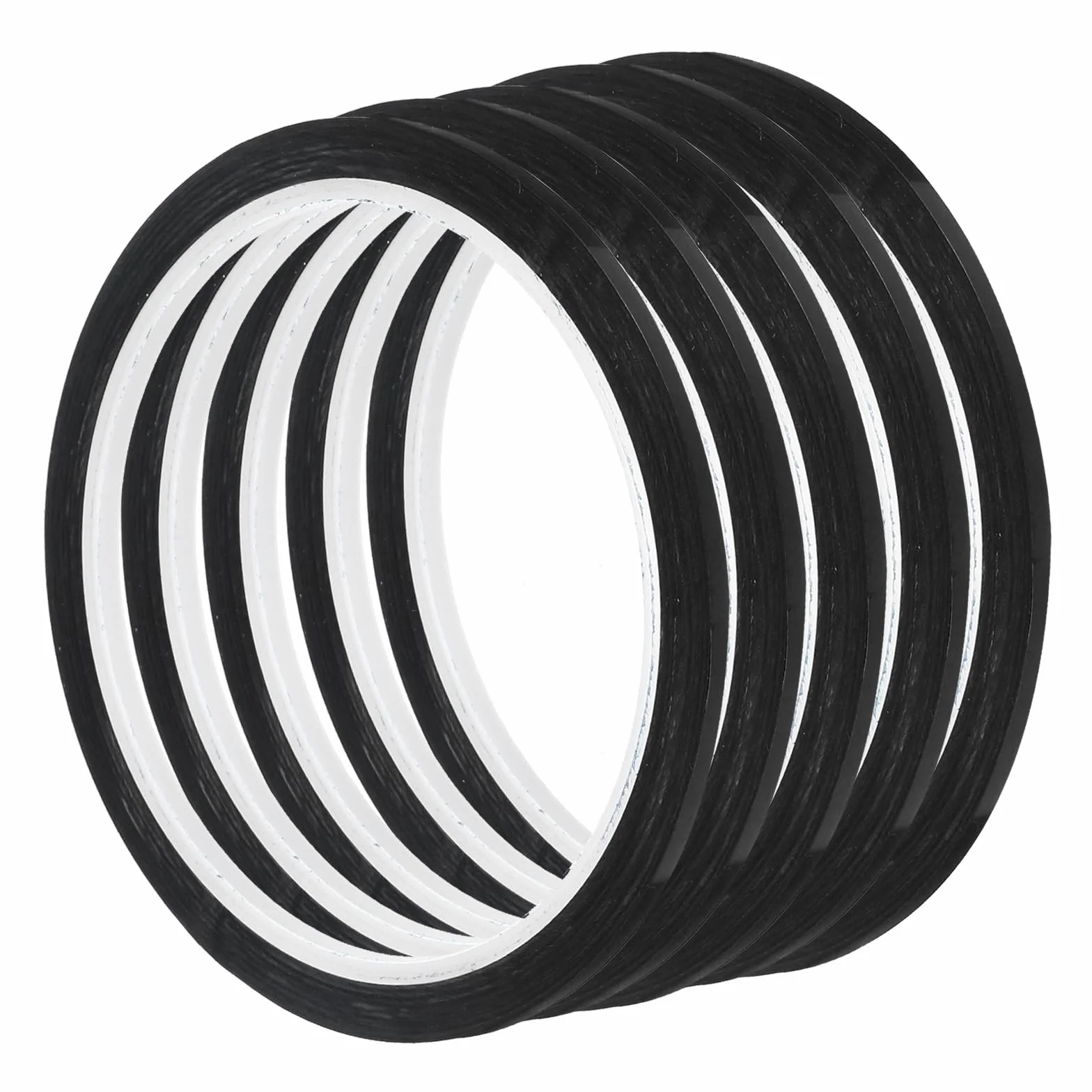 QUARKZMAN 5 rolek czarnych 0,1 cala x 36 jardów folia PET taśma ozdobna taśma ozdobna taśma odporna na wysokie temperatury taśma do transformatora silnika drutu 5S pozycjonowanie logo 3 mm x 33 m