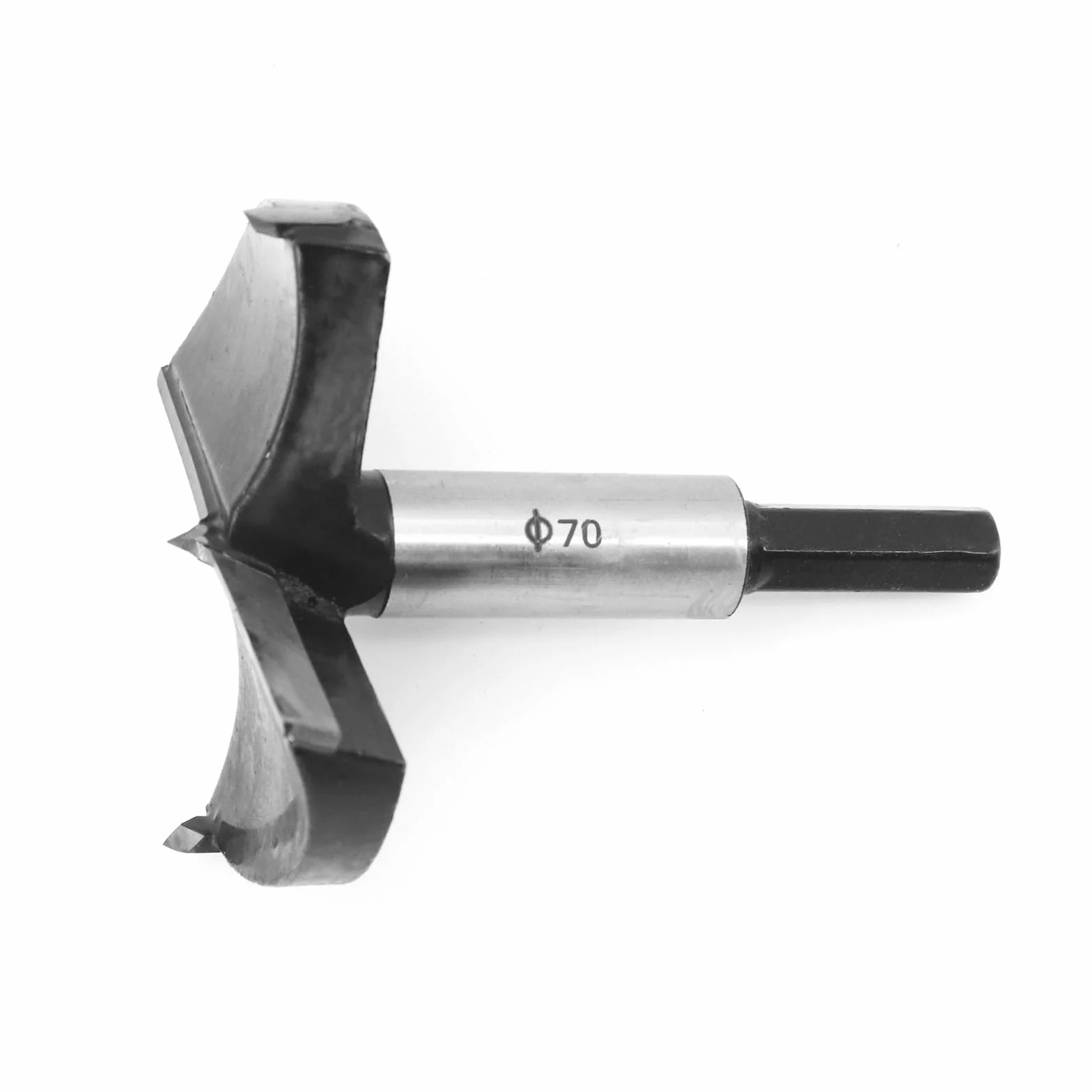 Wiertło Forstner 70 mm, profesjonalne wiertło z twardego metalu Forstner, wiertło do otworów, wiertło do drewna, wiertła do drewna, twardego drewna, tworzywa sztucznego, sklejki (70 mm)