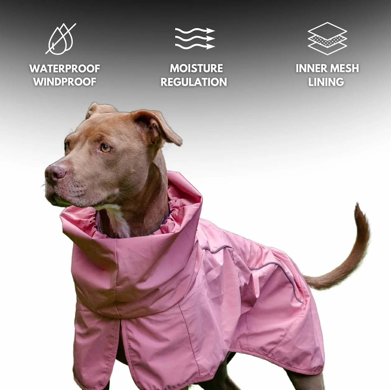 Spark Paws Płaszcz przeciwdeszczowy dla psa, wodoodporny wiatroszczelny płaszcz przeciwdeszczowy, dla małych, średnich, dużych i bardzo dużych psów, odblaskowy, oddychający, pełne pokrycie ciała