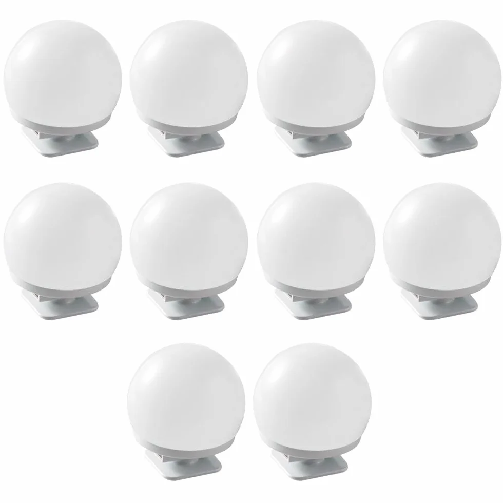 Lampa LED do lustra, 10 diod w stylu Hollywood, możliwość ściemniania, 3 kolory, do toaletki, oświetlenie makijażu, lustro kosmetyczne, lustro łazienkowe, z kablem USB