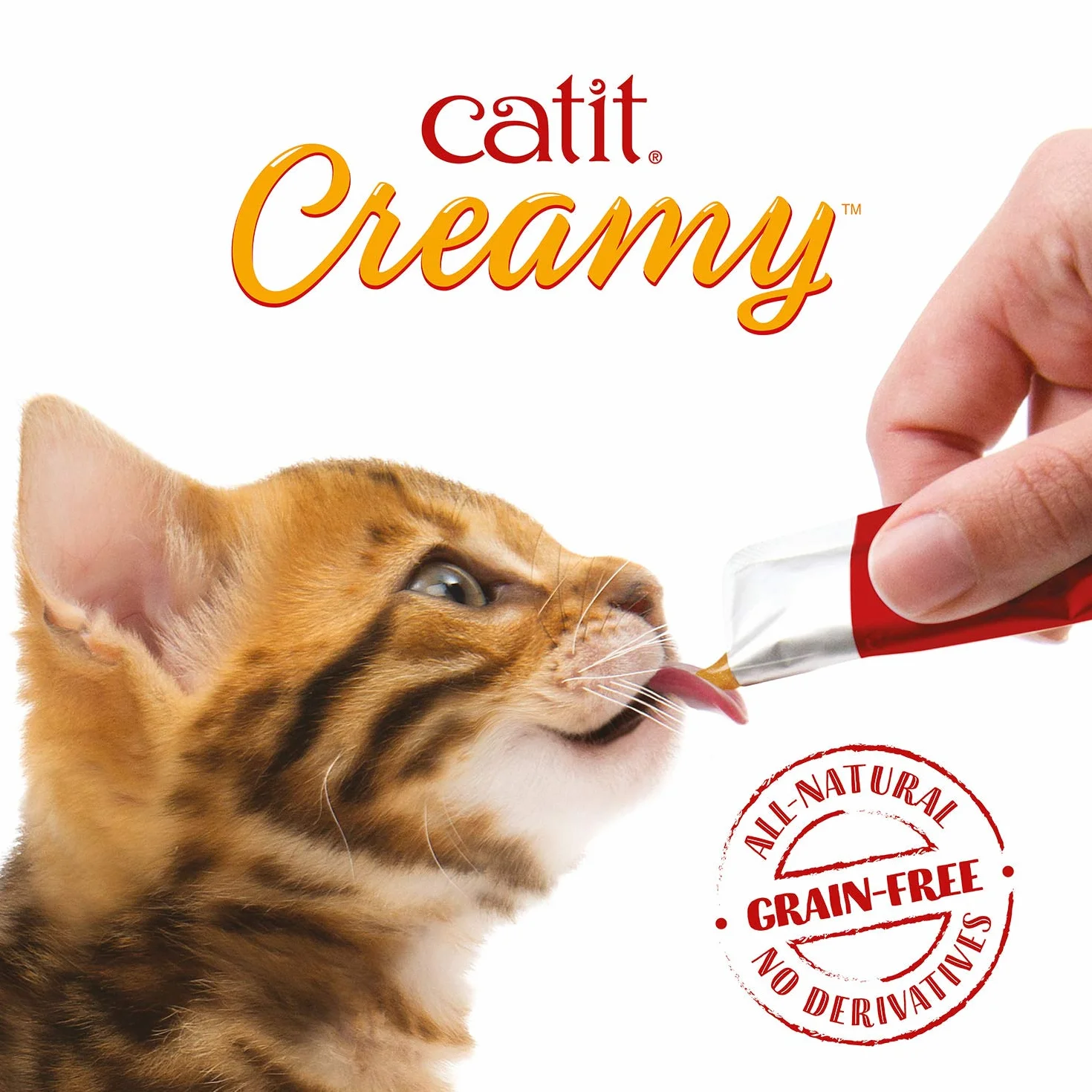 Catit Creamy płynna pasta do lizania dla kotów z kurczakiem i jagnięciną, 15 x 10 g