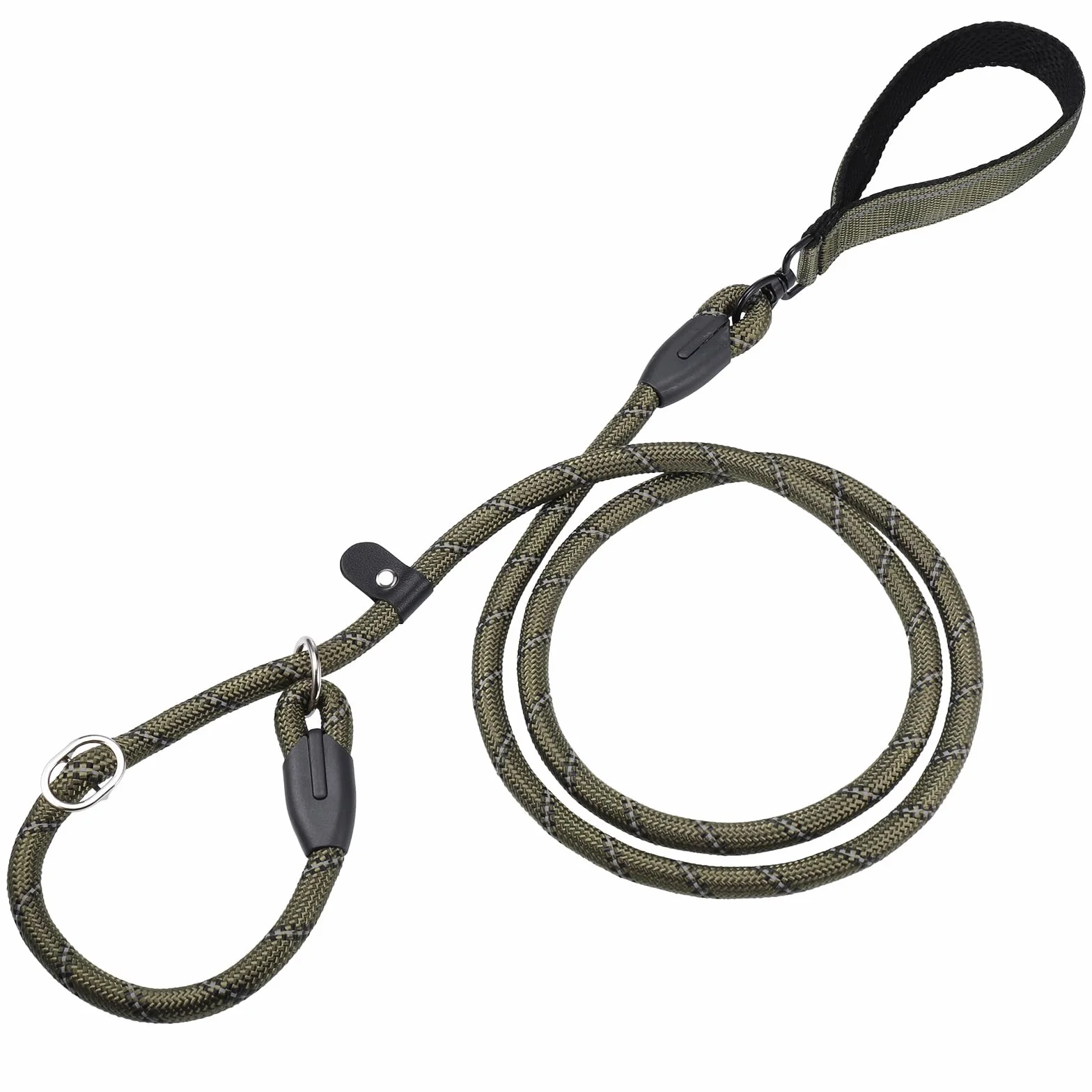 Zocipro Smycz retrievera z blokadą ciągu 200 cm, odblaskowa smycz do prowadzenia psa, miękka, wyściełana rączka, średnica 12 mm, dla dużych psów, zielona