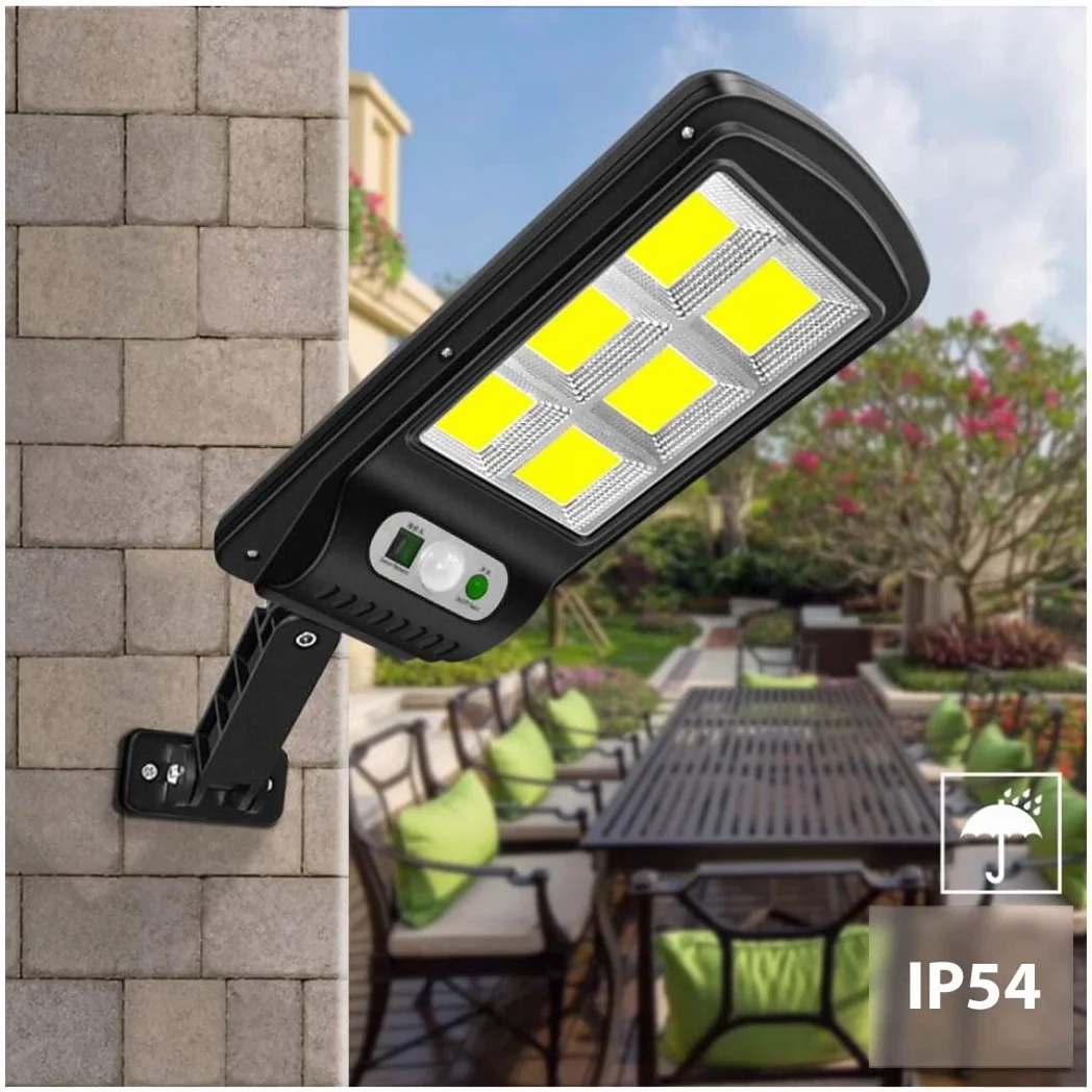 Maclean MCE446 Solarna Lampa Uliczna LED z Czujnikiem Ruchu i Pilotem IP54, 4W, 400lm, 6500K, Li-ion 1200 mAh, 3 Tryby Pracy