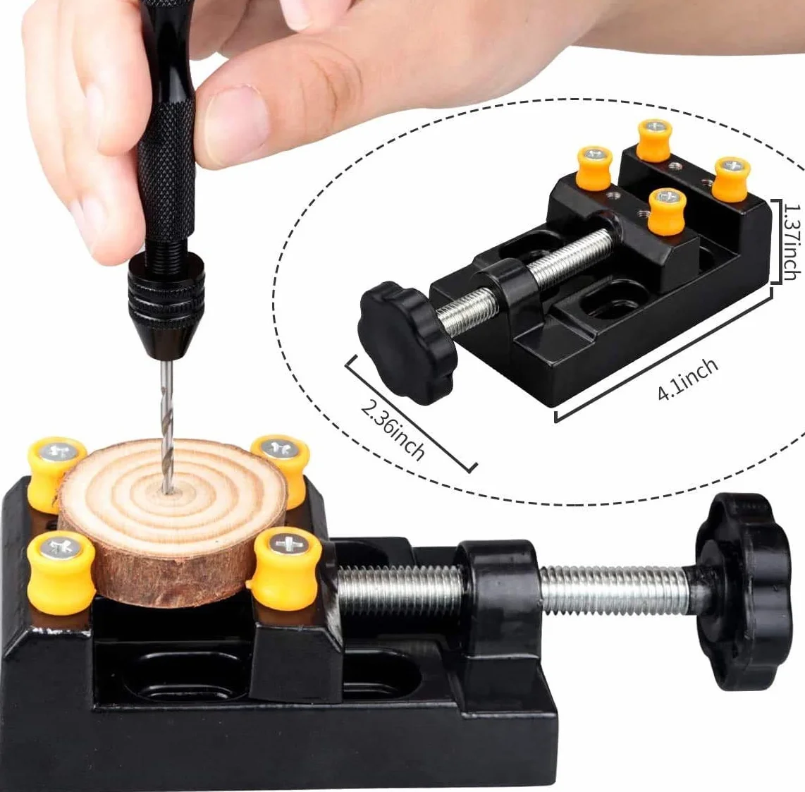 60 sztuk imadła z trzpieniem, mini wiertła 0,3-1,2 mm do PCB i wiertła kręte 0,5-3,0 z precyzyjnym imadłem ręcznym do drewna, biżuterii, plastiku itp
