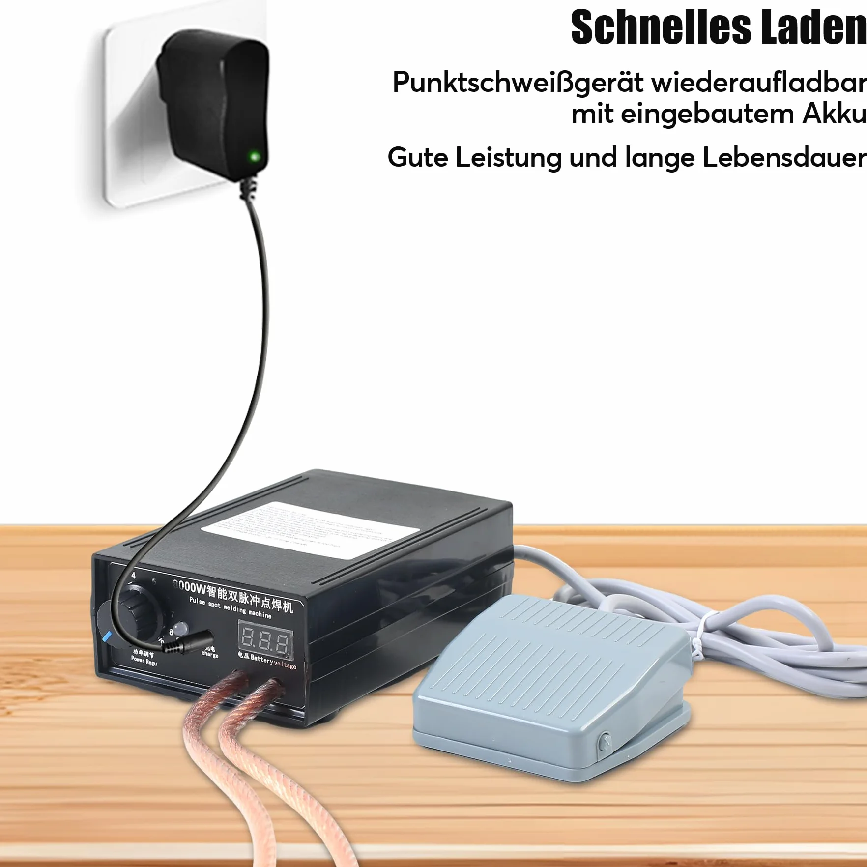 Akumulatorowa spawarka punktowa 8000 W Dual Impuls do blachy niklowej 0,1 mm