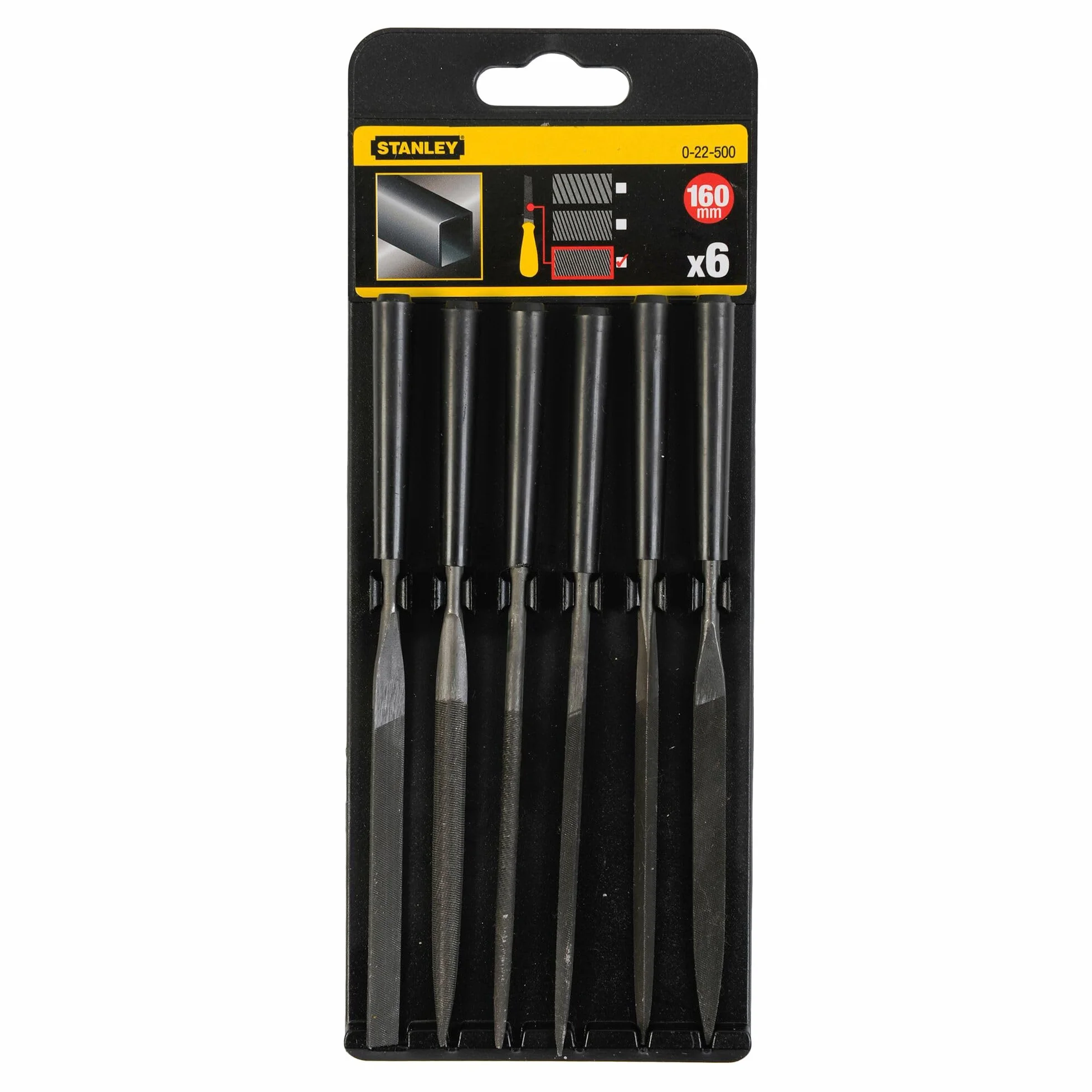 Stanley Zestaw pilników igłowych 6-częściowy 150 mm stal węglowa 0-22-500