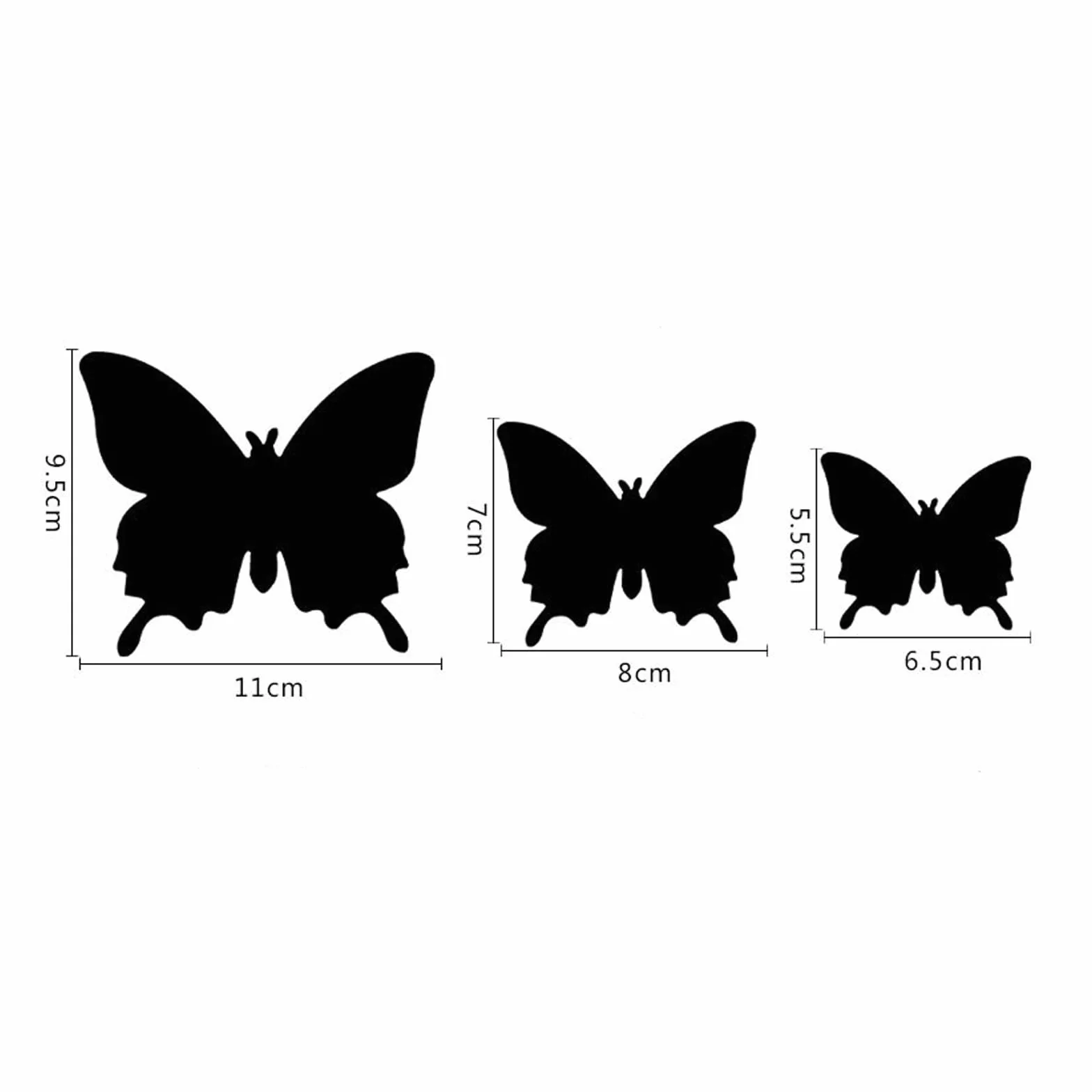 Naklejki 3D na ścianę motyl lustro dekoracja mieszkania zdejmowane 60 sztuk