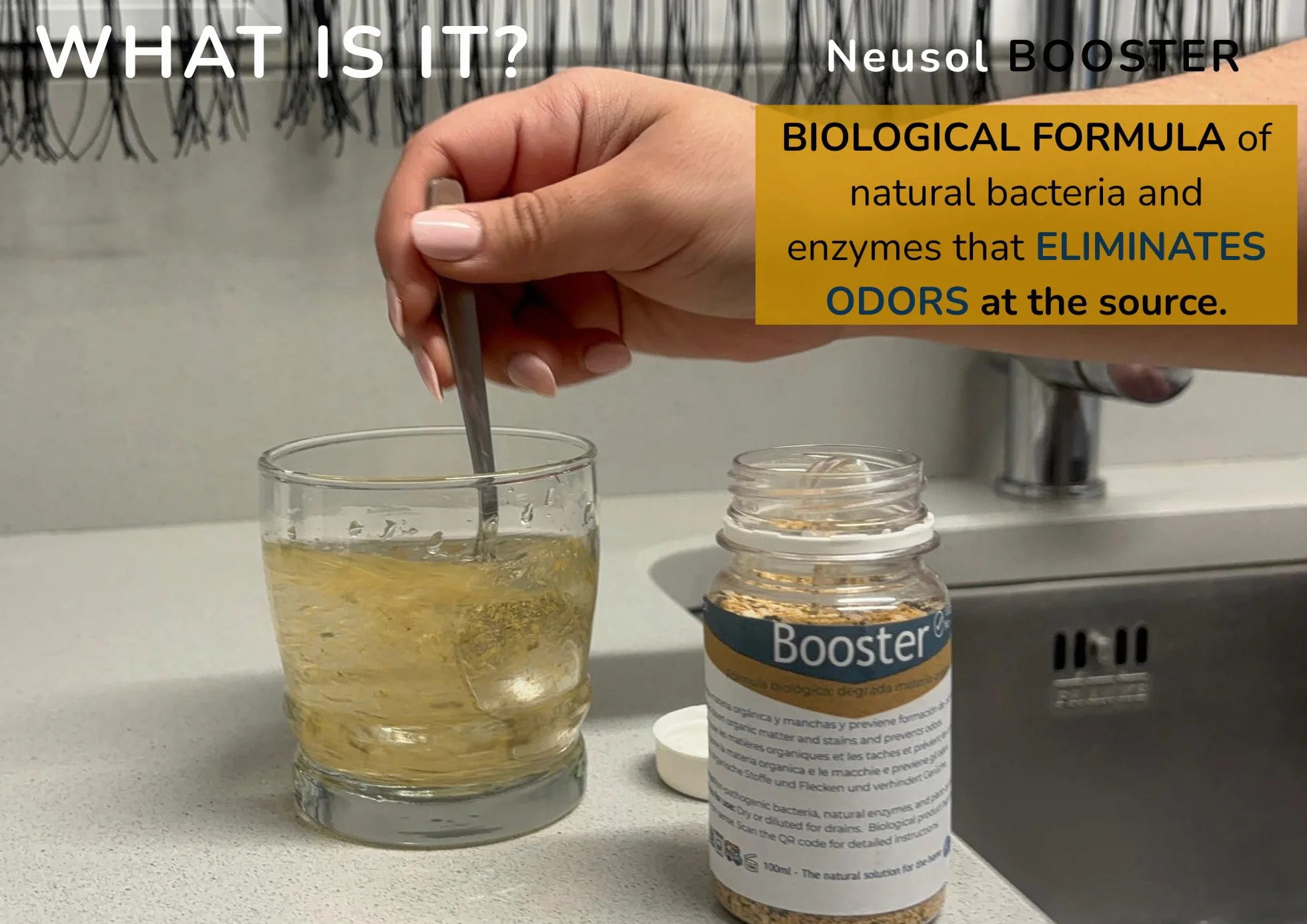 BOOSTER biologiczna obróbka aktywnymi enzymami, eliminująca przyczynę nieprzyjemnych zapachów i odpadów organicznych w kuchni pralka rurociągi wiadra dla zwierząt domowych - do użytku domowego