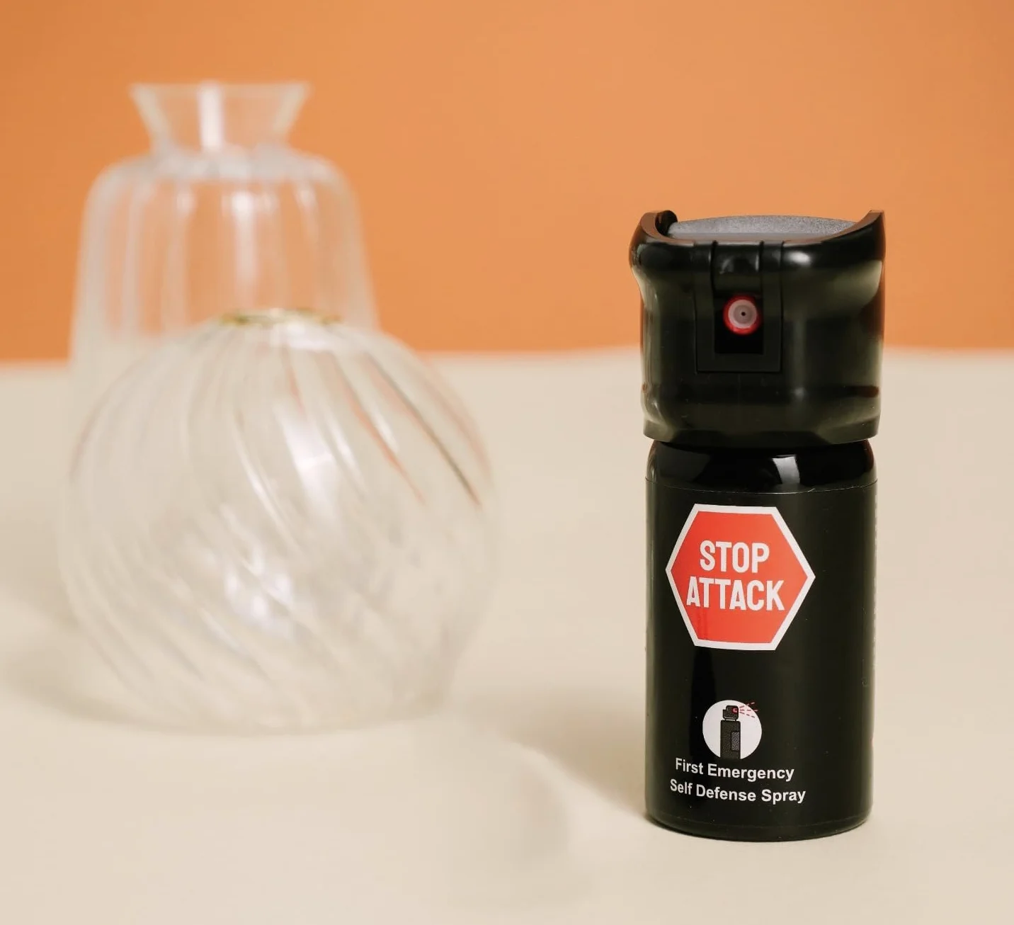 Spray antyagresyjny Stop Attack, 40 ml, la soluzione definitiva per la massima sicurezza, effectiace, veloce e deterrente, 4 metry di portata
