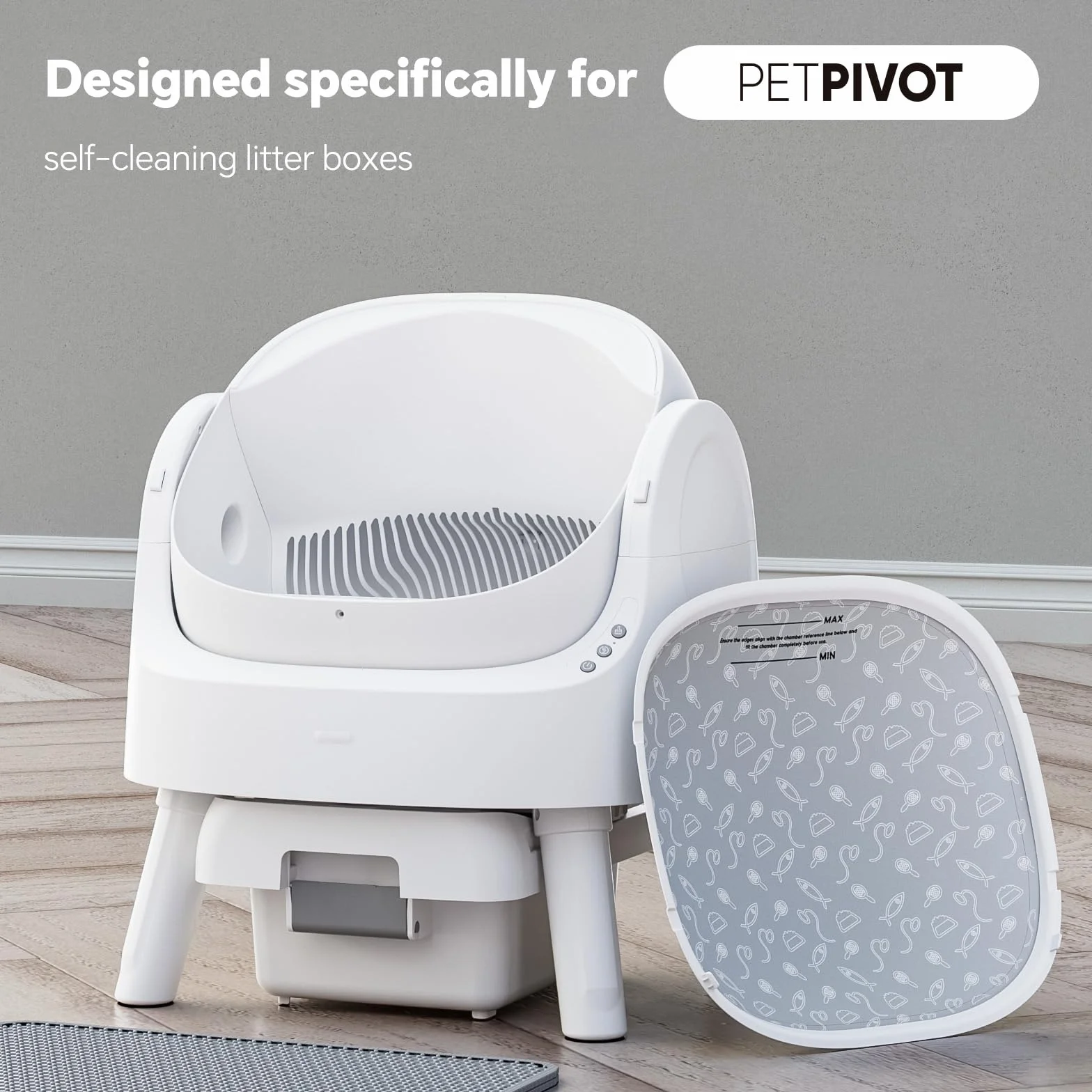 PETPIVOT AutoScooper 11 samoczyszcząca kuweta (2-pak) – wodoodporna, odporna na zarysowania, wkładka wielokrotnego użytku do samoczyszczącej kuwety, łatwa do czyszczenia i instalacji