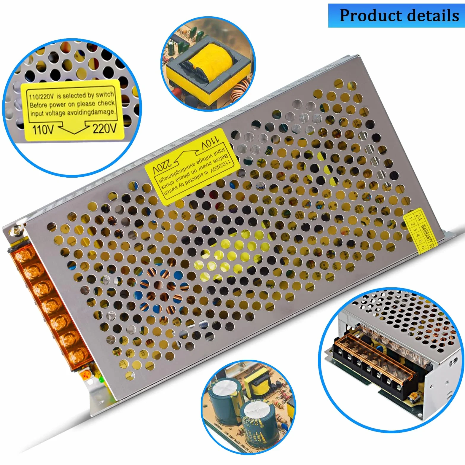 Przełączanie zasilania 5V 30A 150W, transformator AC 110/220V na DC 5V, konwerter do wyświetlacza LED, automatyki przemysłowej i monitorowania