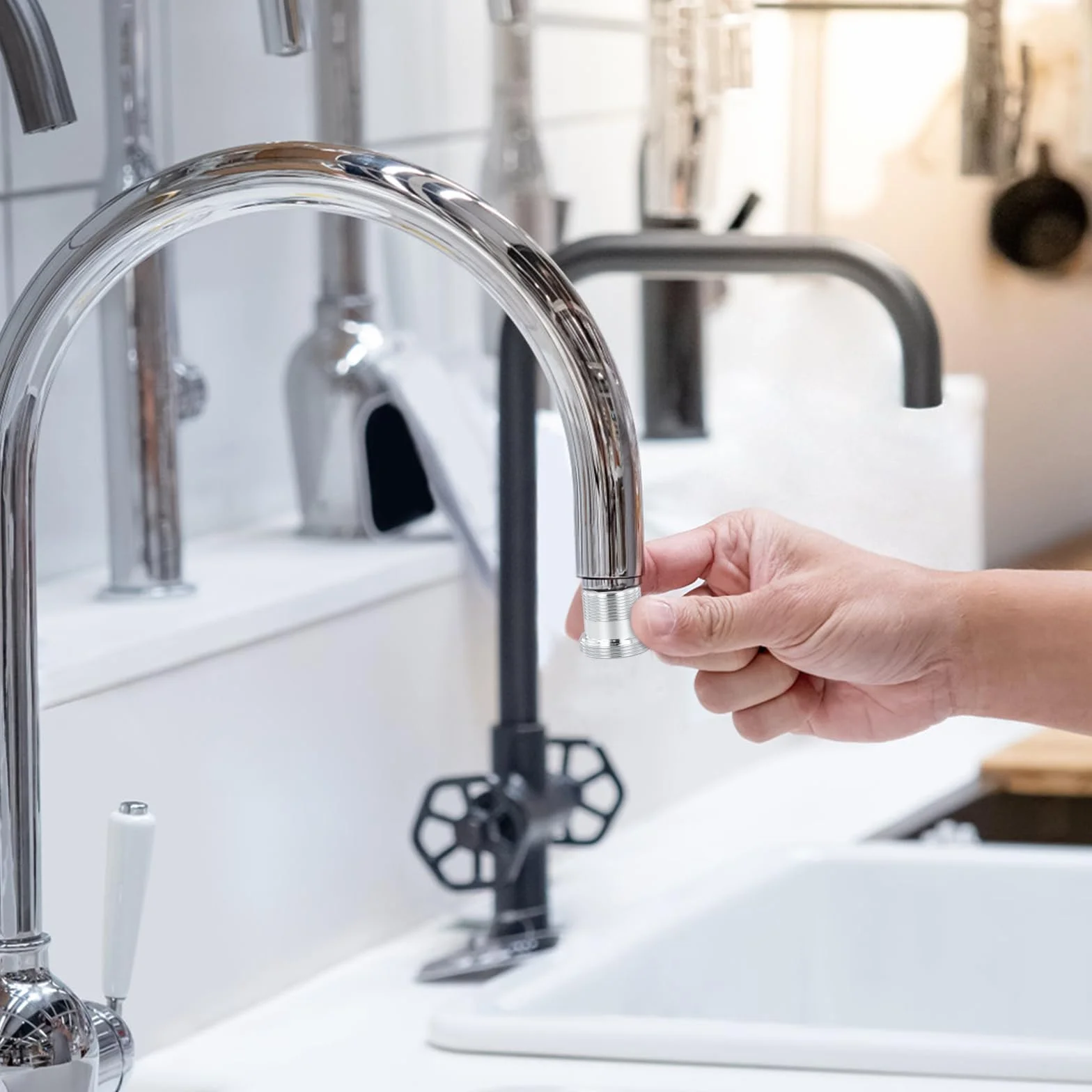 Adaptery do kranu gwint zewnętrzny M18 M22 złącze wtykowe perlator