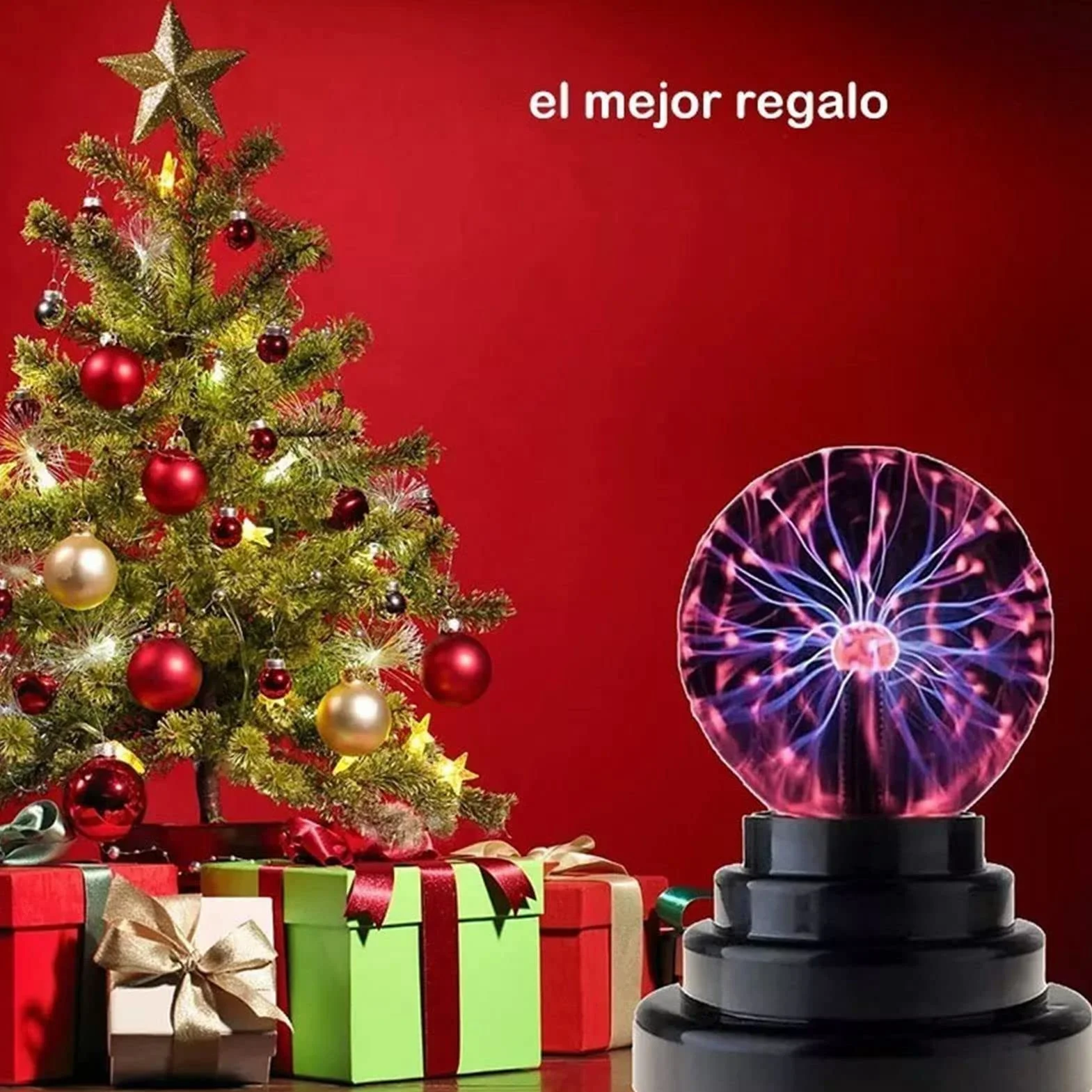 3-calowa Plazmowa plasma ball Naukowa Lampka Dekoracyjna Zasilana Przez USB i Akumulator z Oczyszczaczem Powietrza z Jonami Ujemnymi, ?wietny dla Dzieci kula plazmowa Mood Lights