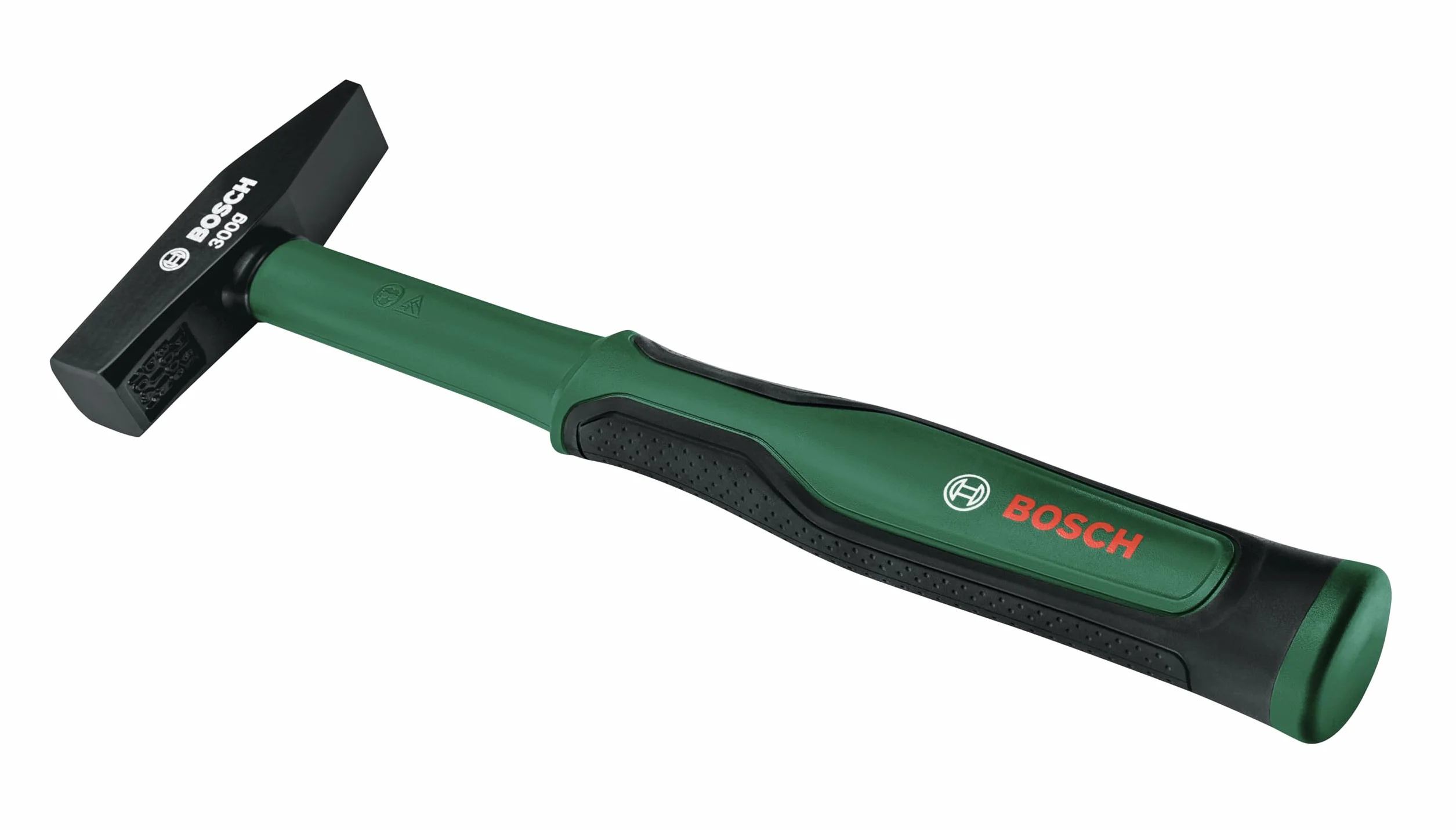 Bosch Młotek inżynierski 300 g (komfortowy trzonek z miękką okładziną Softgrip i rdzeniem z włókna szklanego, wytrzymała stal wysokowęglowa, płynność i siła uderzeń, niski poziom drgań)