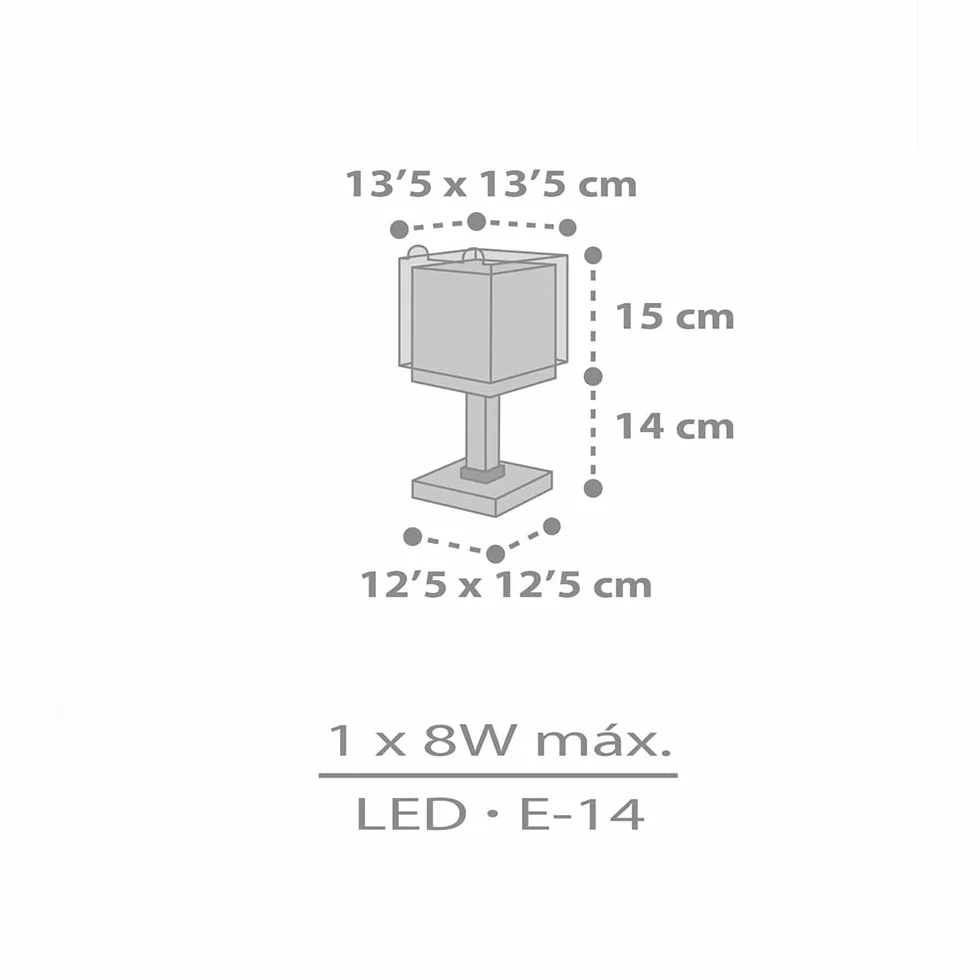 Dalber Dziecięca lampa stołowa lampka nocna pokój dziecięcy Little Teddy Niedźwiedź Zwierzęta, szara, 64571, E14