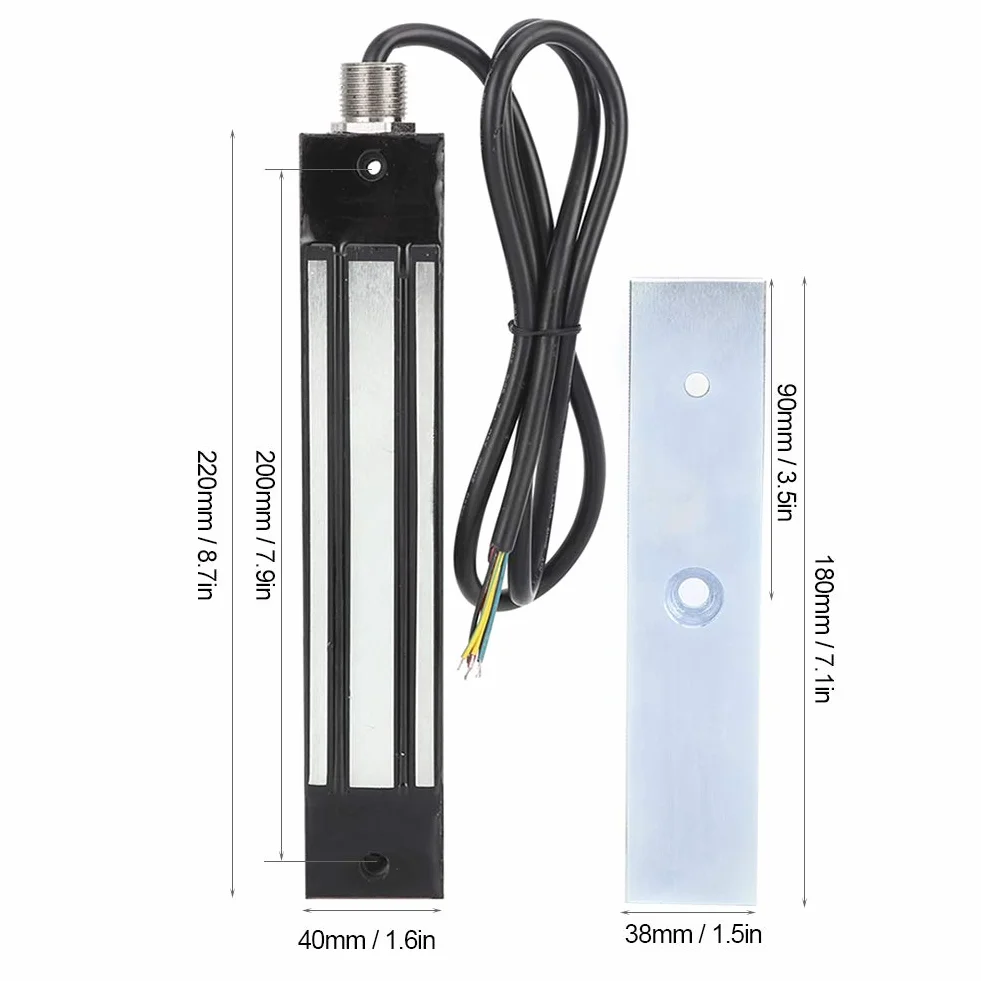 Sonew 280 kg DC12 / 24V kontrola dostępu magnetyczny zamek do drzwi, wodoodporny elektryczny zamek magnetyczny ze stali nierdzewnej do drzwi drewnianych, szklanych, metalowych, przeciwpożarowych