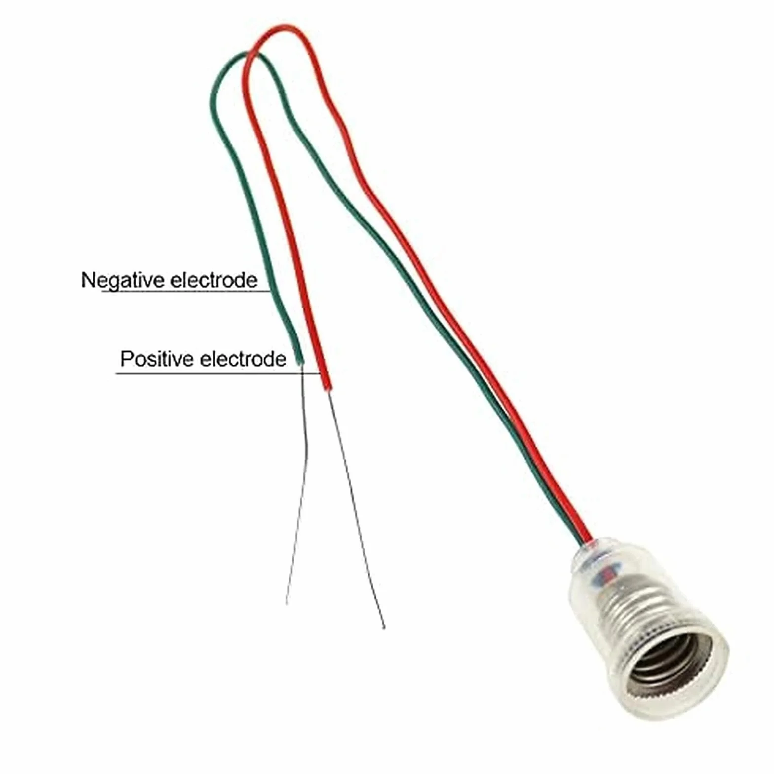 12 sztuk oprawek lampowych E10 z drutem 220V 0,5A 5W gniazdo z plastikowym uchwytem do śrubowych lamp LED - akcesoria do domowych eksperymentów elektrycznych