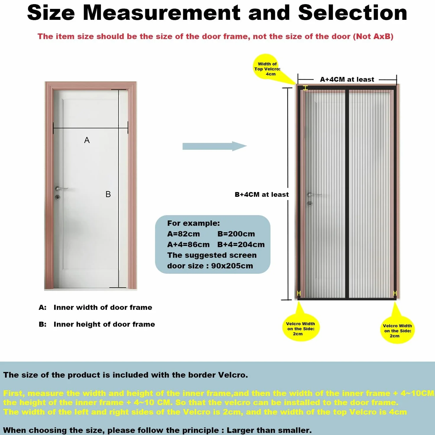Moskitiera magnetyczna na drzwi 75x215 cm czarne paski automatyczne zamykanie