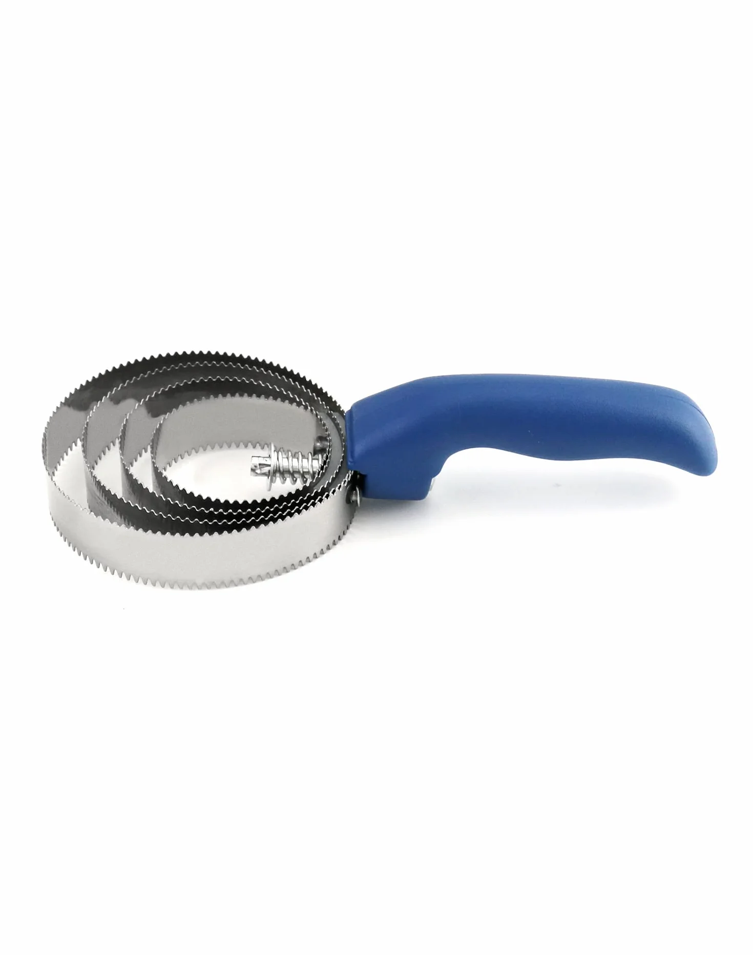 QWORK® Dwustronny grzebień do curry, szczotka dla koni, 4 pierścienie, z miękkim uchwytem