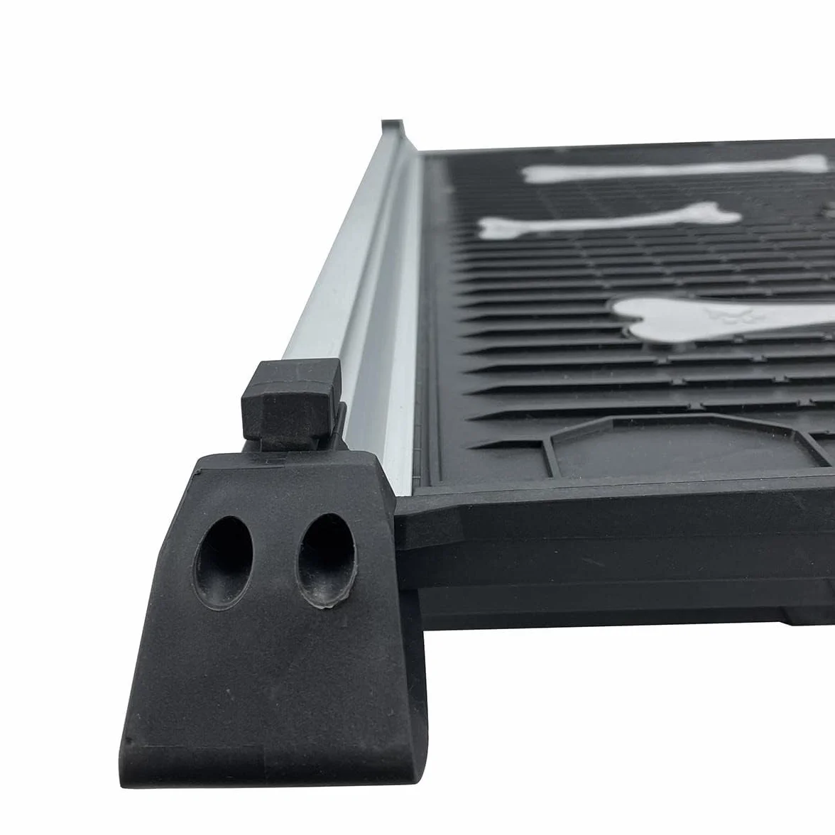 TOPWAY Rampa dla psów, nośność 68 kg, przenośna składana lekka antypoślizgowa rampa ze stopu aluminium, 71-156 cm, czarny/srebrny 699900