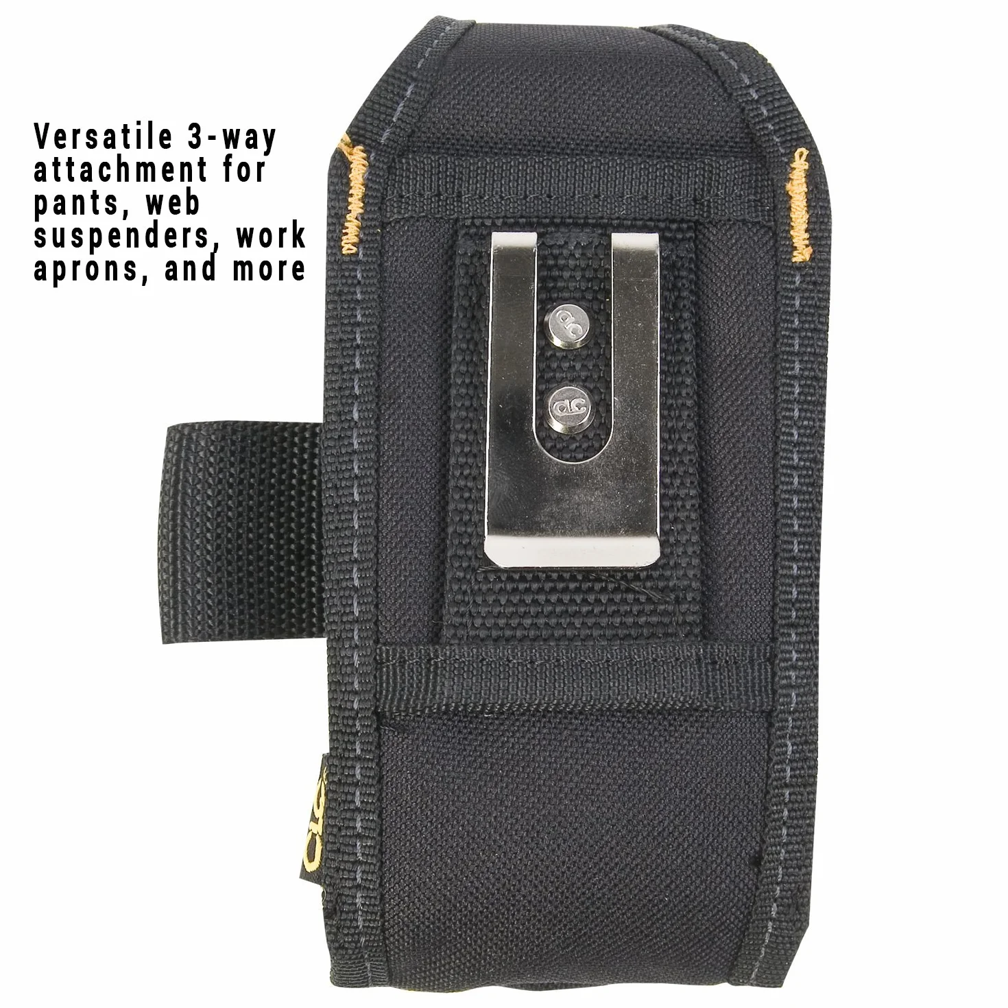 CLC Custom LeatherCraft 5-kieszeniowy uchwyt na telefon komórkowy/narzędzia - 1105, czarny, mały