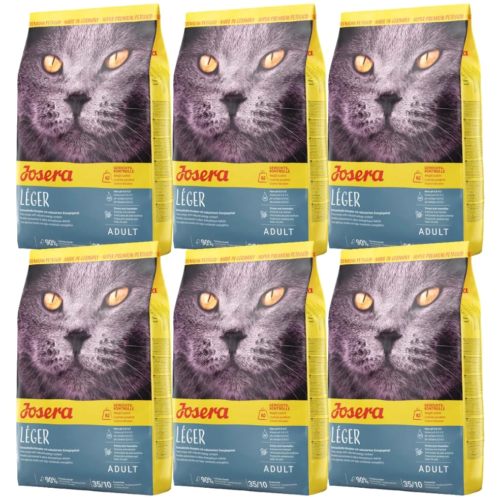 Josera Leger sucha karma dla kota stworzona dla kotów o obniżonej aktywności i po zabiegach kastracji i sterylizacji 6x2 kg