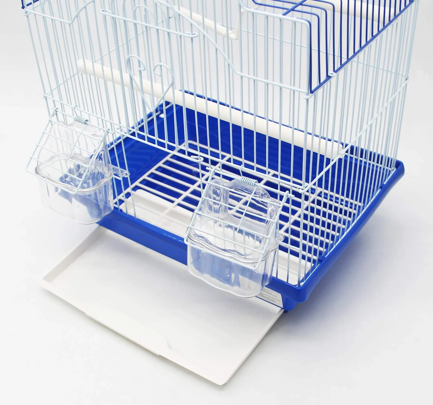 BPS BPS-1229 * 1 Metalowa klatka dla ptaków z karmnikiem, poidłem, drążkiem, misą, kolor wysyłany losowo, wymiary 30 cm x 23 cm x 39 cm