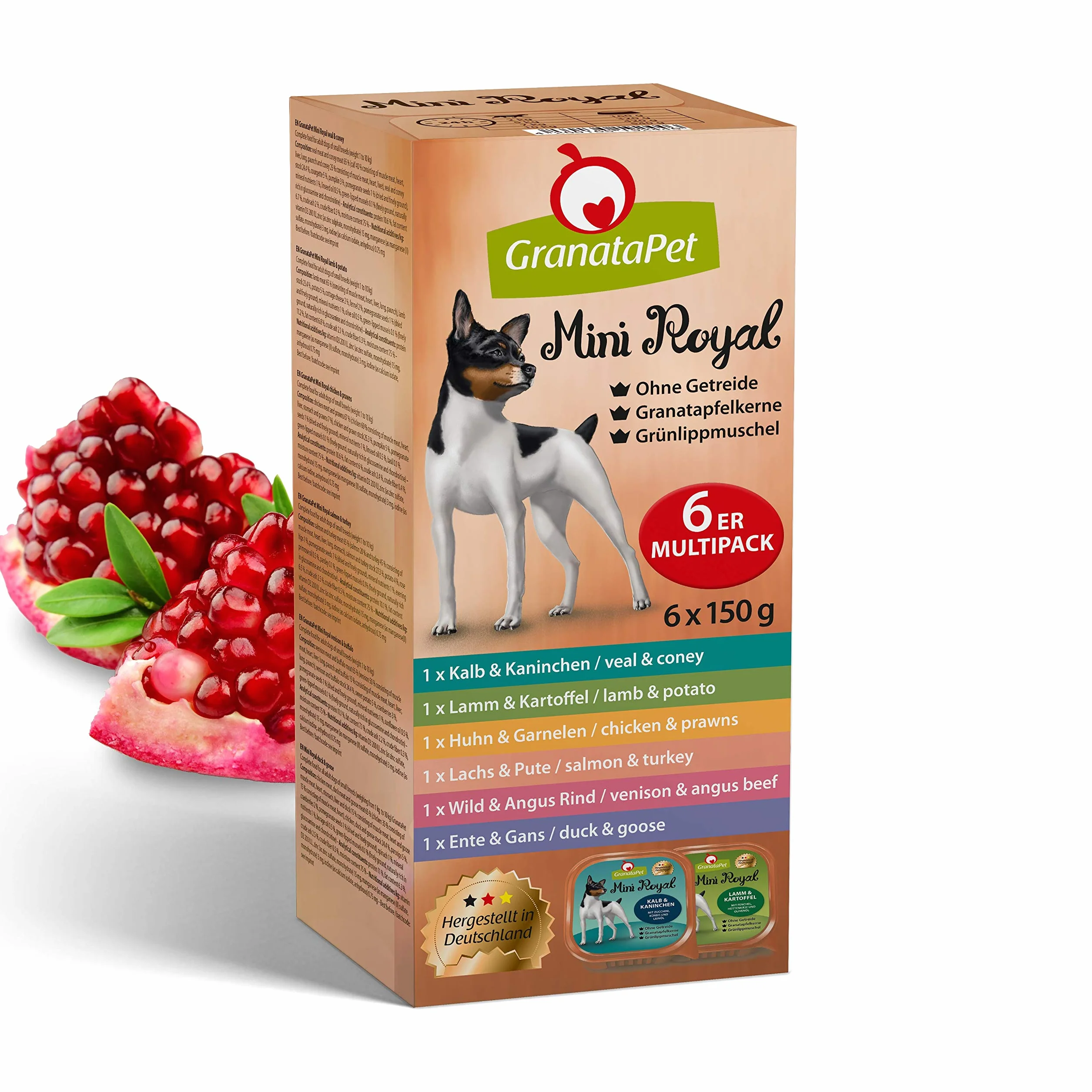 Granatapet Mini Royal Karma dla Psów, Miks, 6 x 150 g