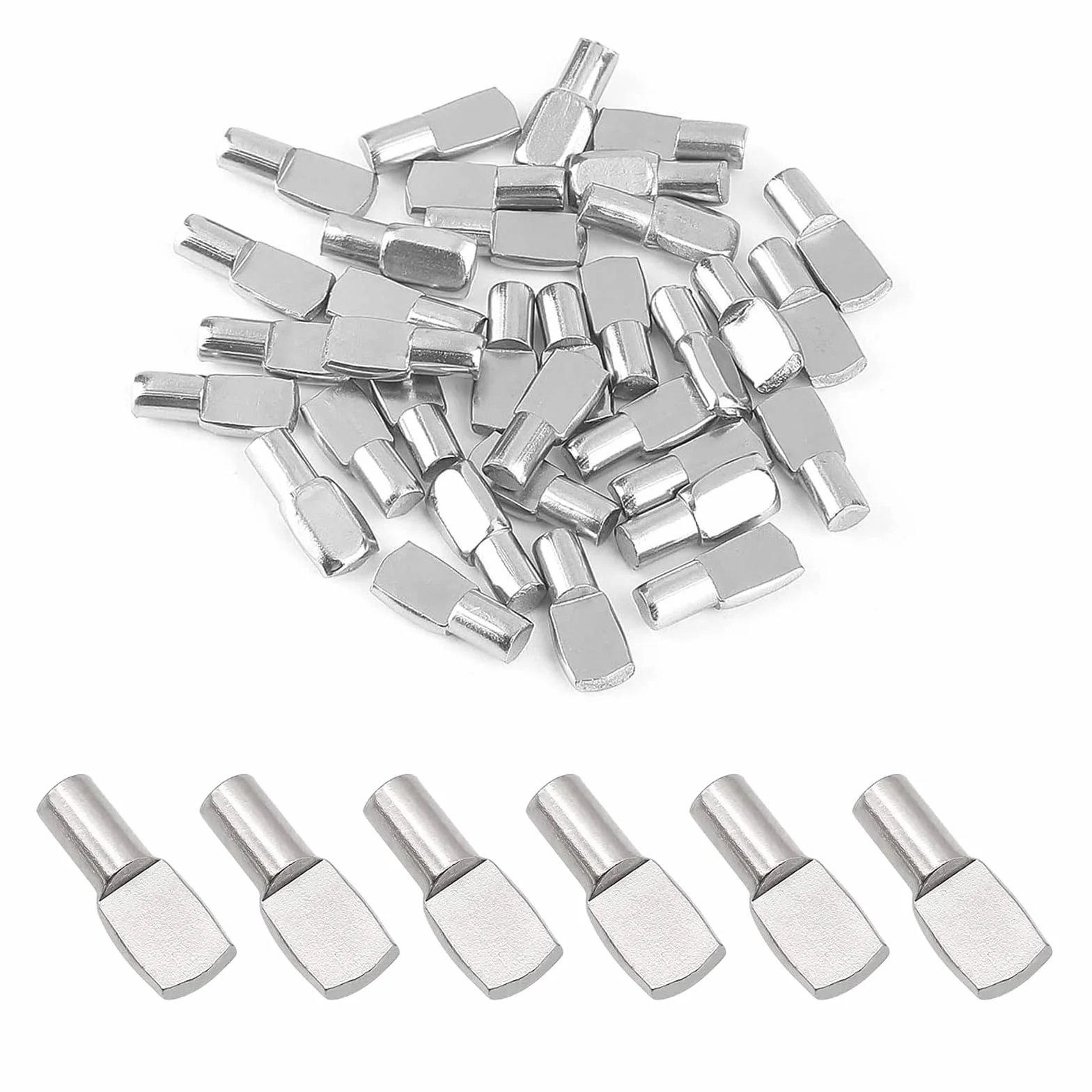 50 sztuk słupków do półek regałowych, 5 x 19 mm, wsporniki do półki z pudełkiem do przechowywania, do szafy na ubrania, szafy, regału
