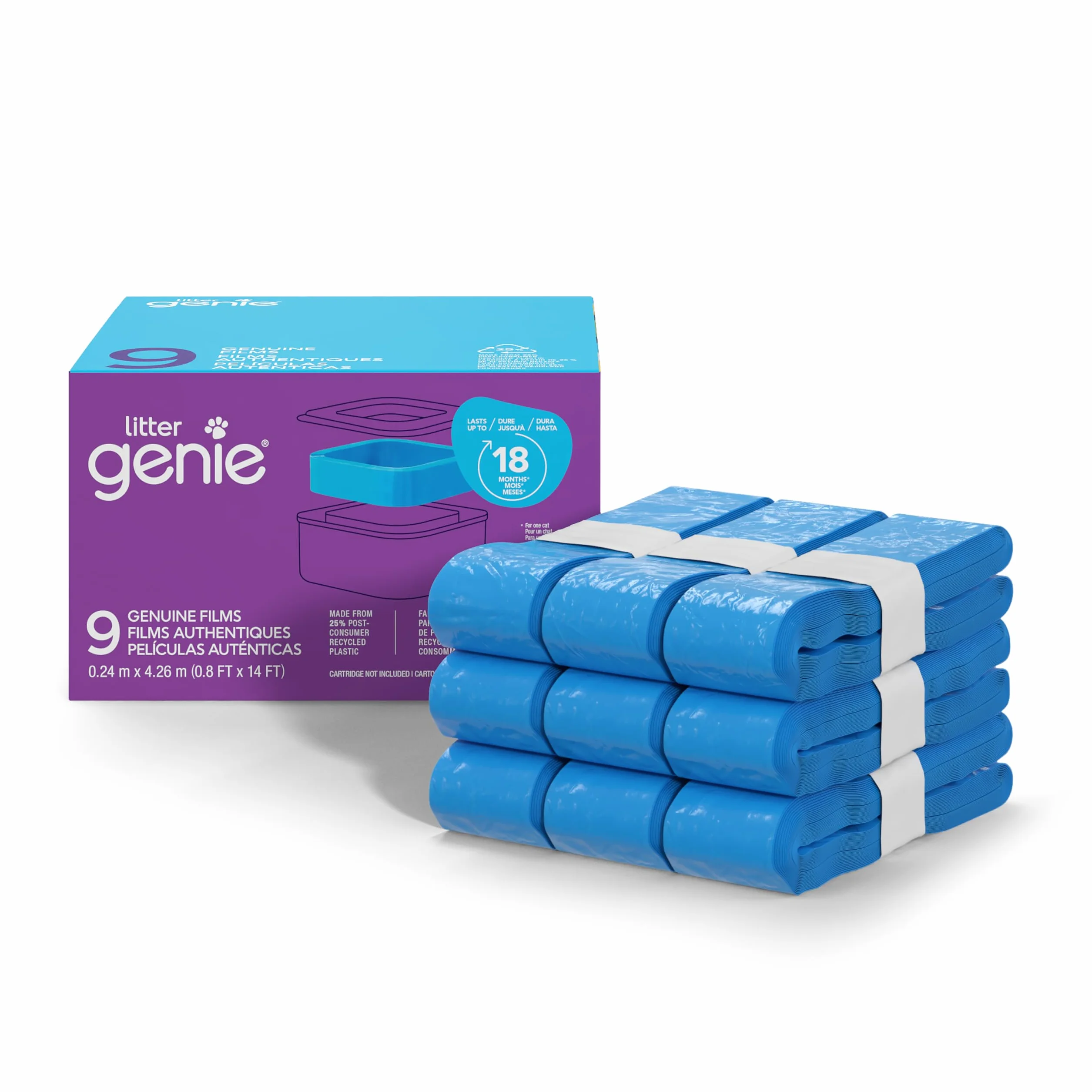 Litter Genie oryginalne worki do napełniania 9 sztuk 38 m