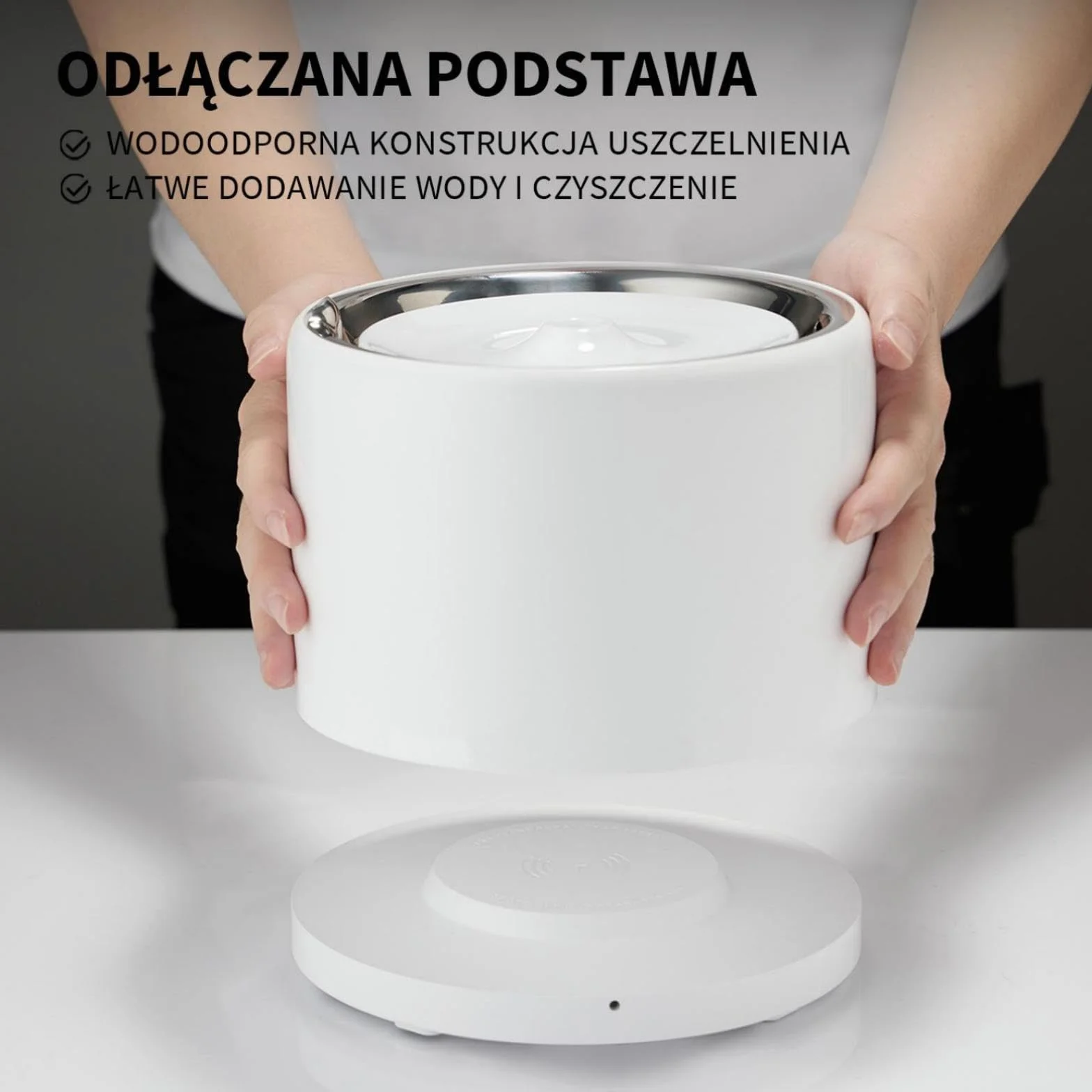 PETKIT Fontanna dla Kotów ze Stali Nierdzewnej, 1,8L, Kontrola Aplikacji, Bezprzewodowa Pompa, 25dB Ciszy, Potrójny Filtr, 3 Tryby, Wolny od Bakterii, Fontanna dla Kota