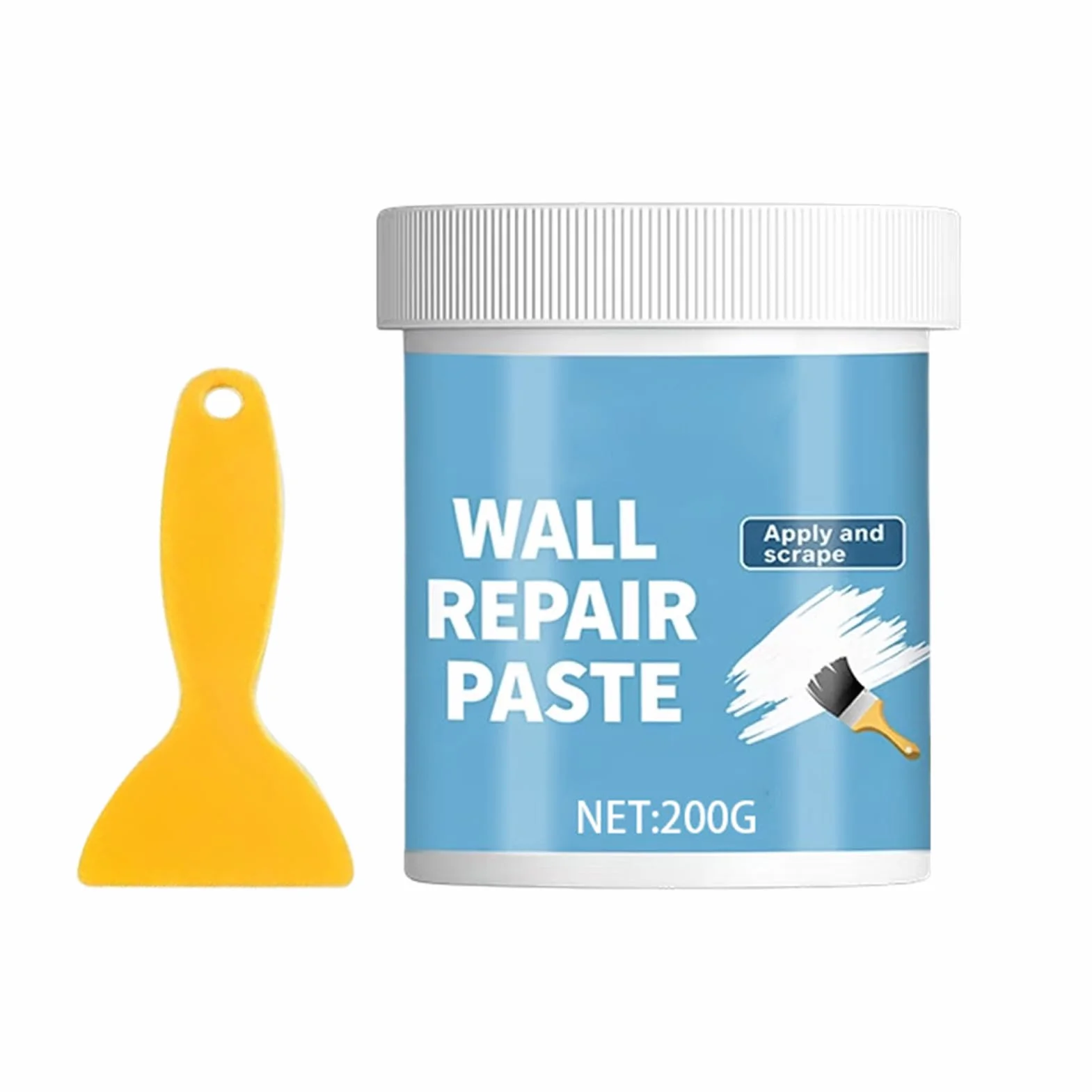 Wall Repair Paste - Waterproof Hydrophobic Drywall Putty for Cracks Nail Holes Dents | Fast Dry Formula, Easy Application Spackling Paste for Home Renovation Kitchen Living Room Walls