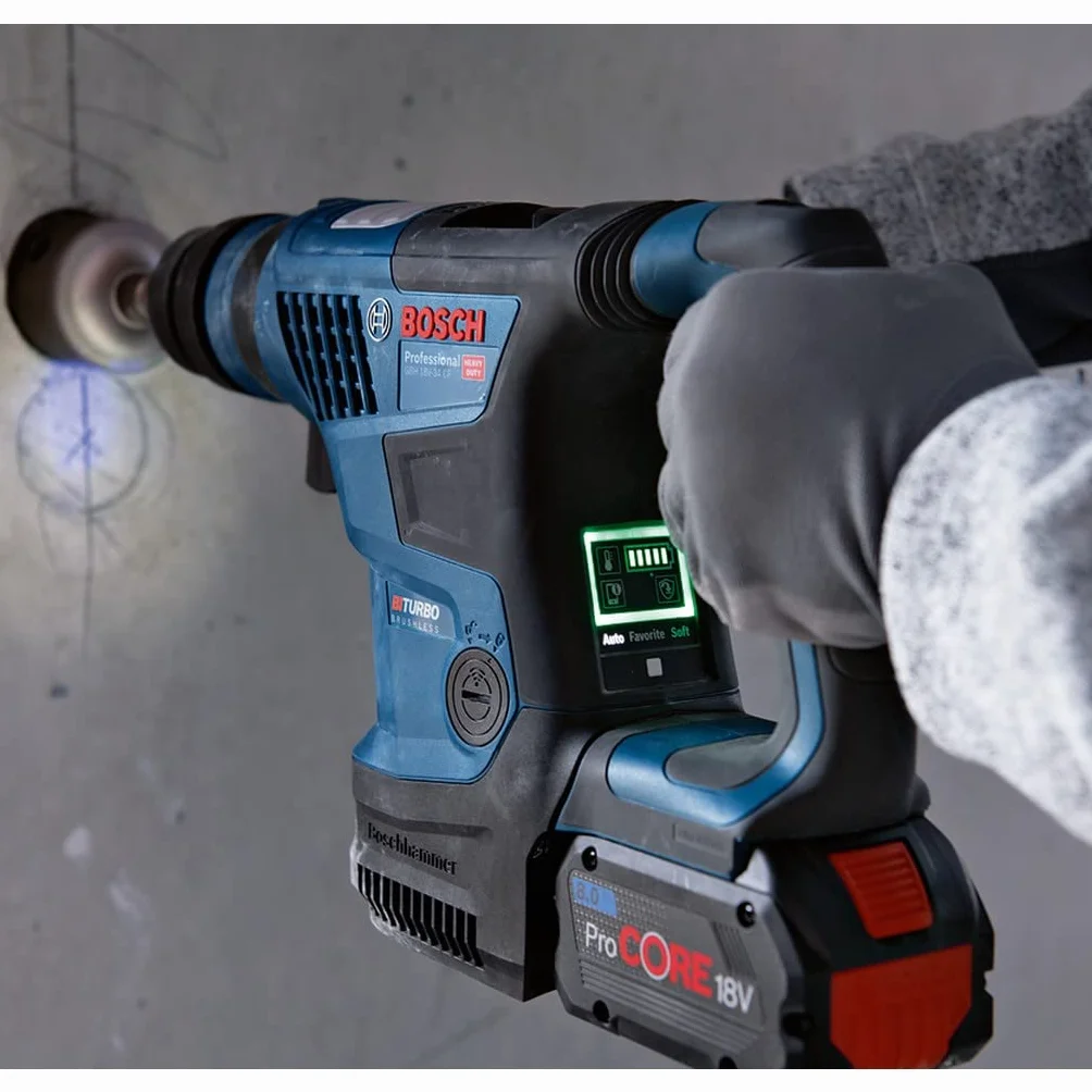 Bosch Professional GBH 18V-34 CF Akumulatorowy młot udarowo-obrotowy BITURBO SDS plus 5,8 J Bluetooth