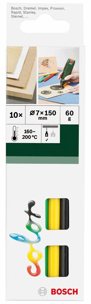 Bosch Klej topliwy Color, 7 mm 10 szt., kolor