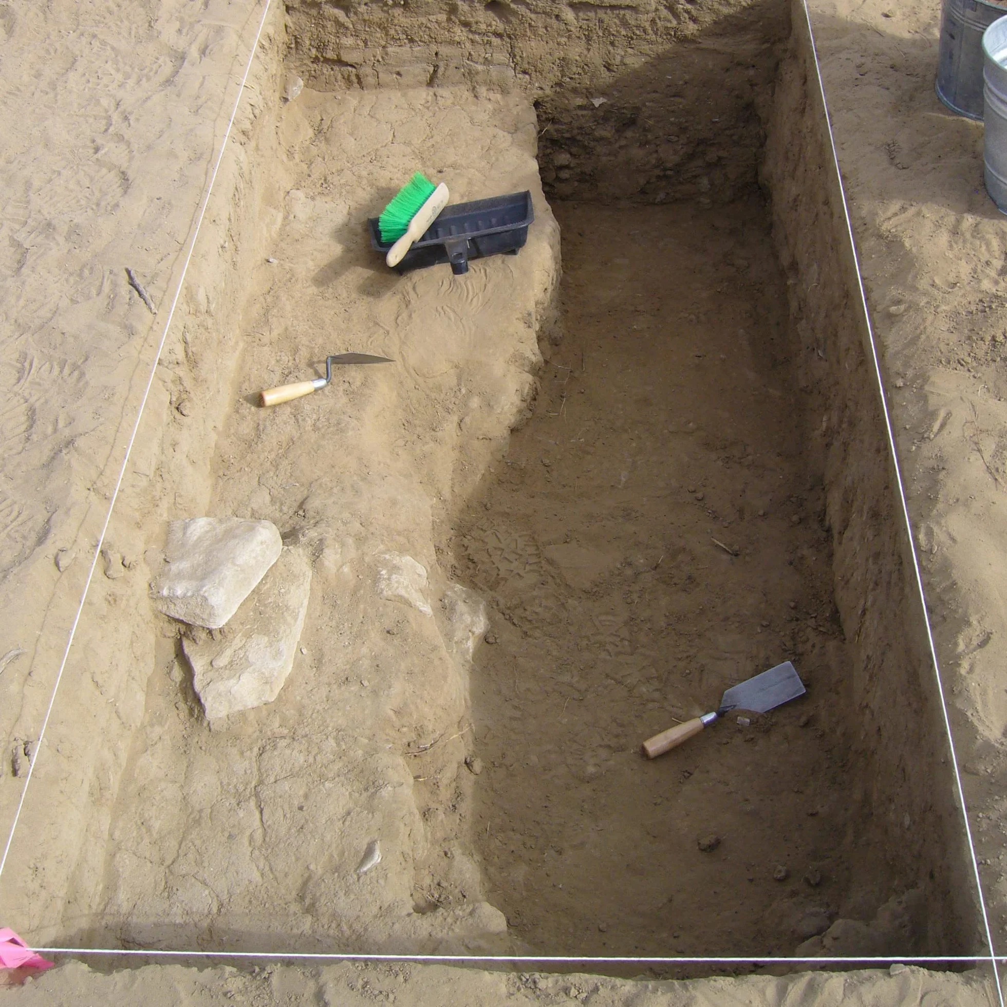 MARSHALLTOWN Kielnia punktowa archeologiczna 10 x 5 cm ostrze ze wzorem londyńskim stal wysokowęglowa drewniany uchwyt USA