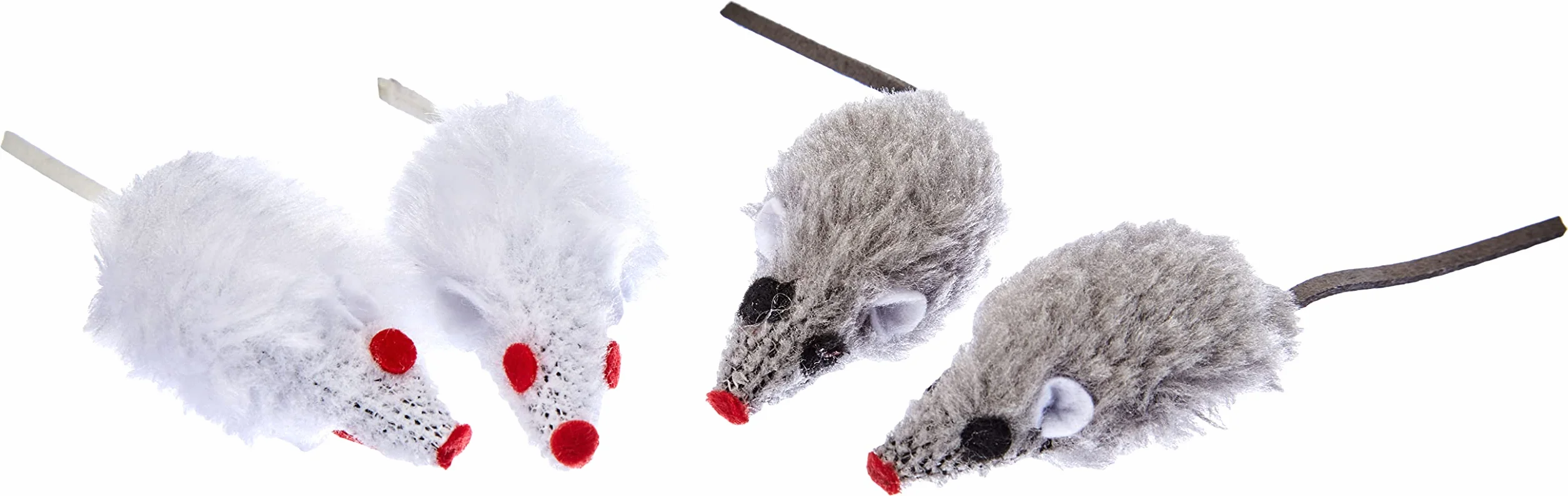 Kerbl Pet 84255 myszka, 4 worki, 5 cm, szary/biały