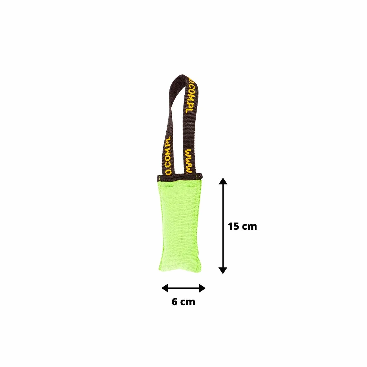 Gryzak dla psa Agility ręcznie robiona zabawka do treningu 15 x 6 cm zielony